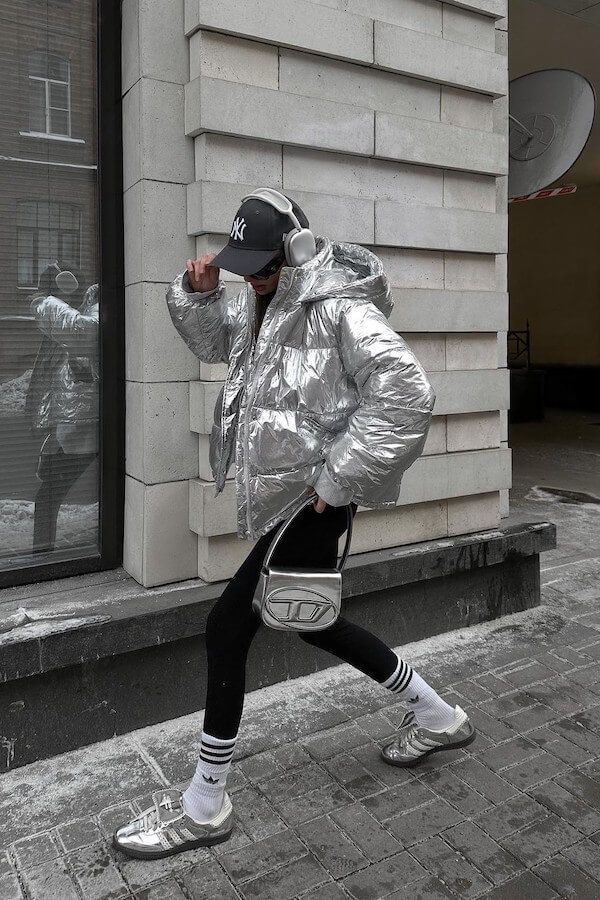 NEW Celine Silver Puffer Padded Coat RRP £2100 | Authentic Preloved - Reloved Again