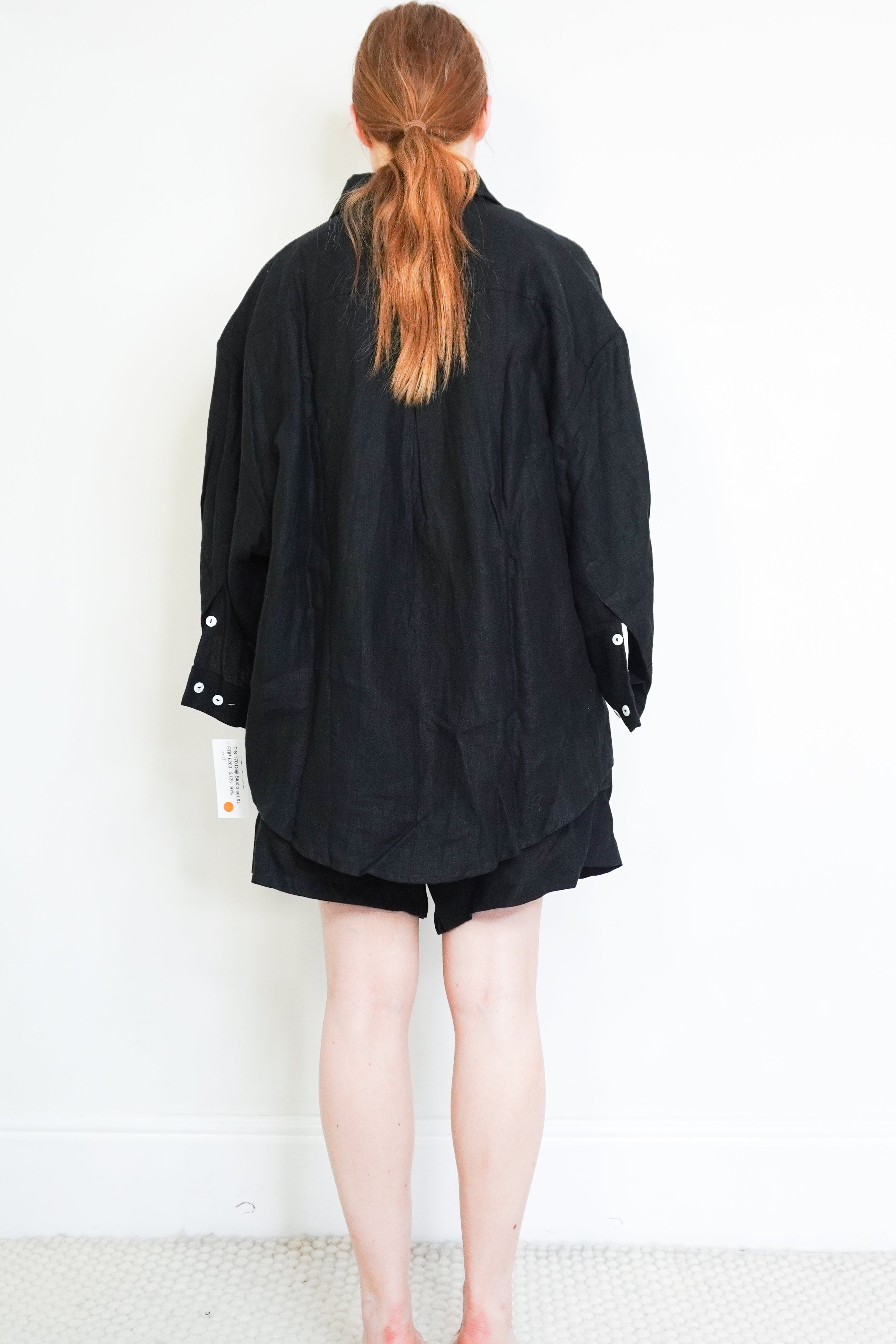 Back image of the Deiji studios Set showing the length of the top and shorts