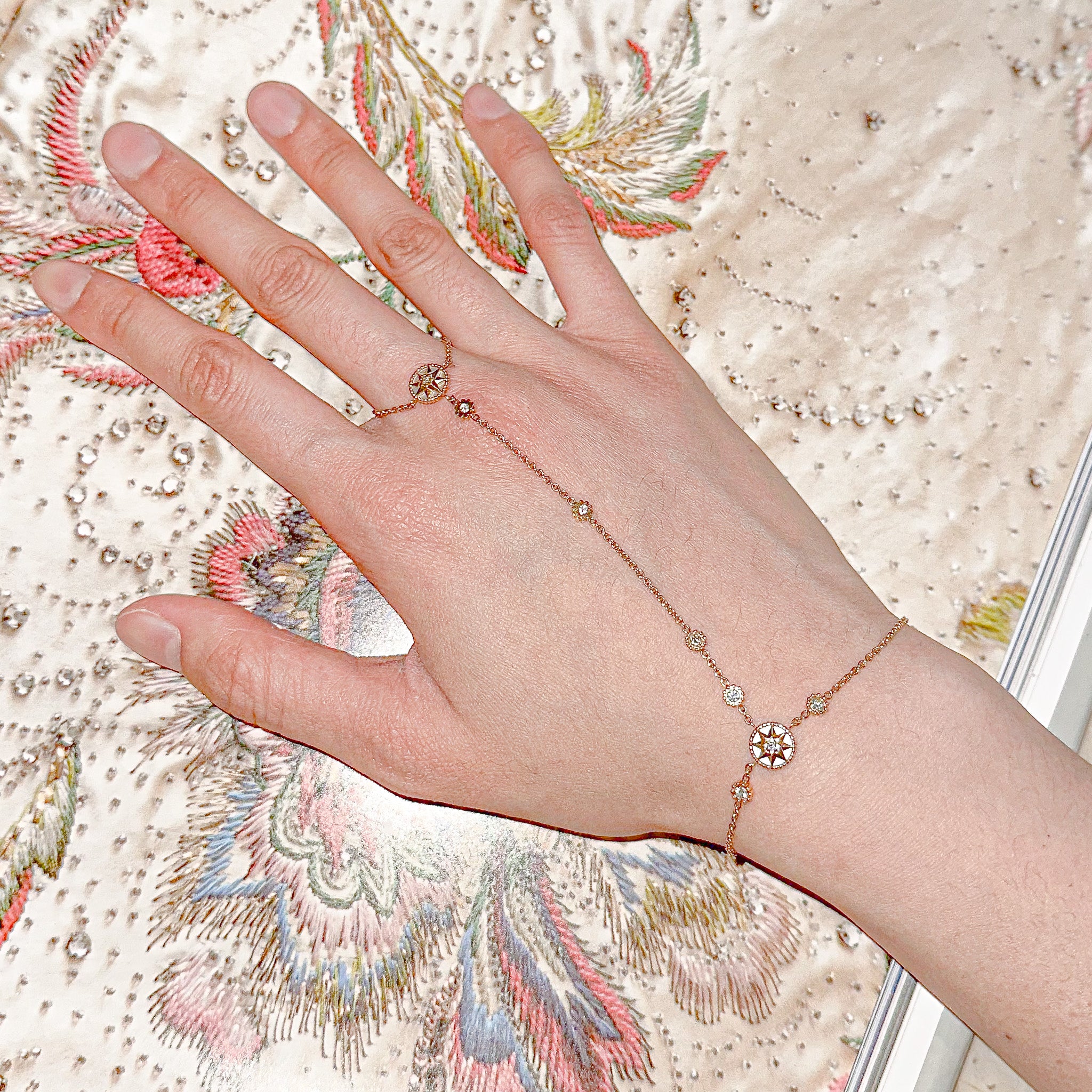 Dior Rose Des Vents Fine Hand Jewelry in Yellow Gold and Diamond | Authentic Preloved - Reloved Again