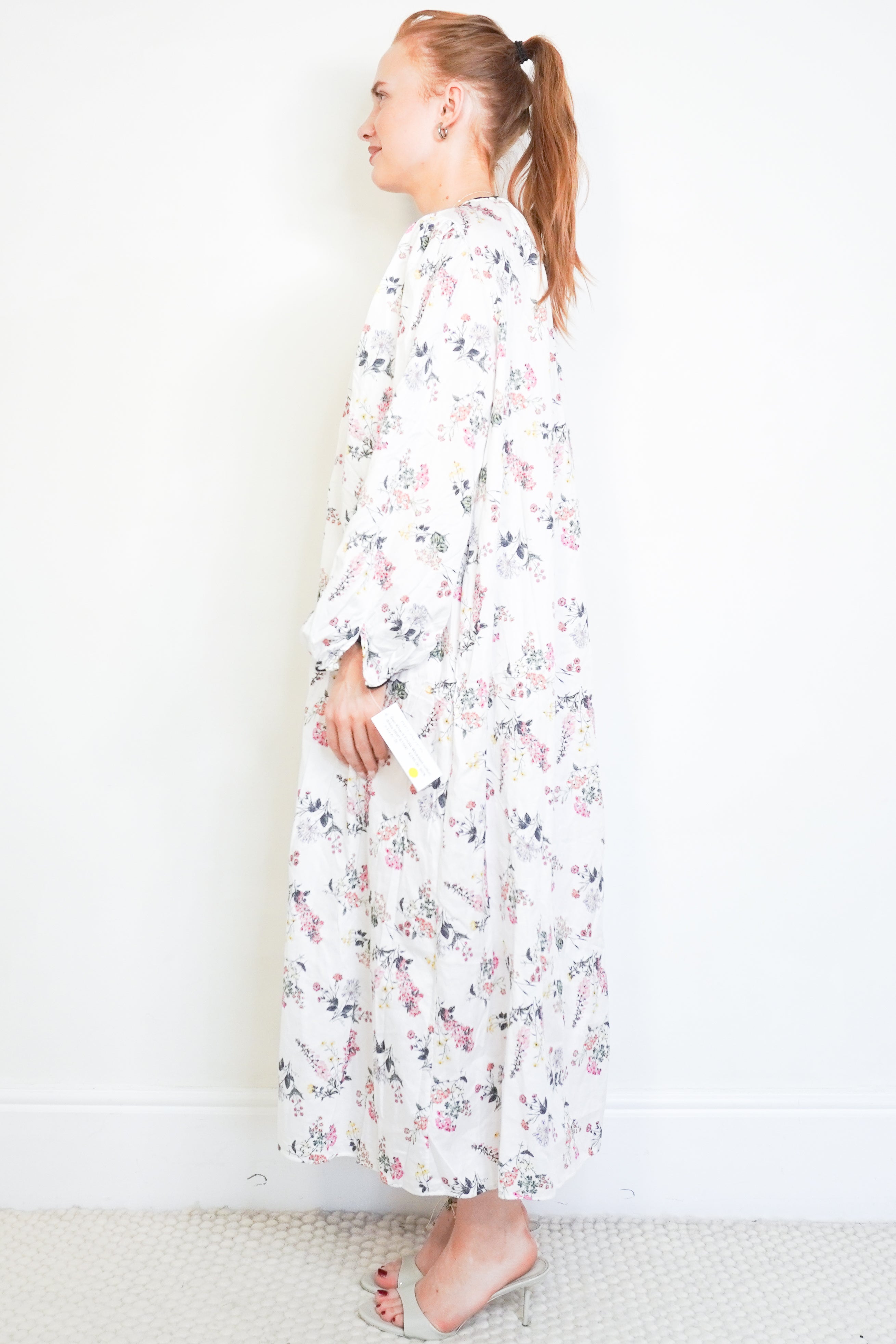 Side picture of the emilia Wickstead dress showing the sleeves
