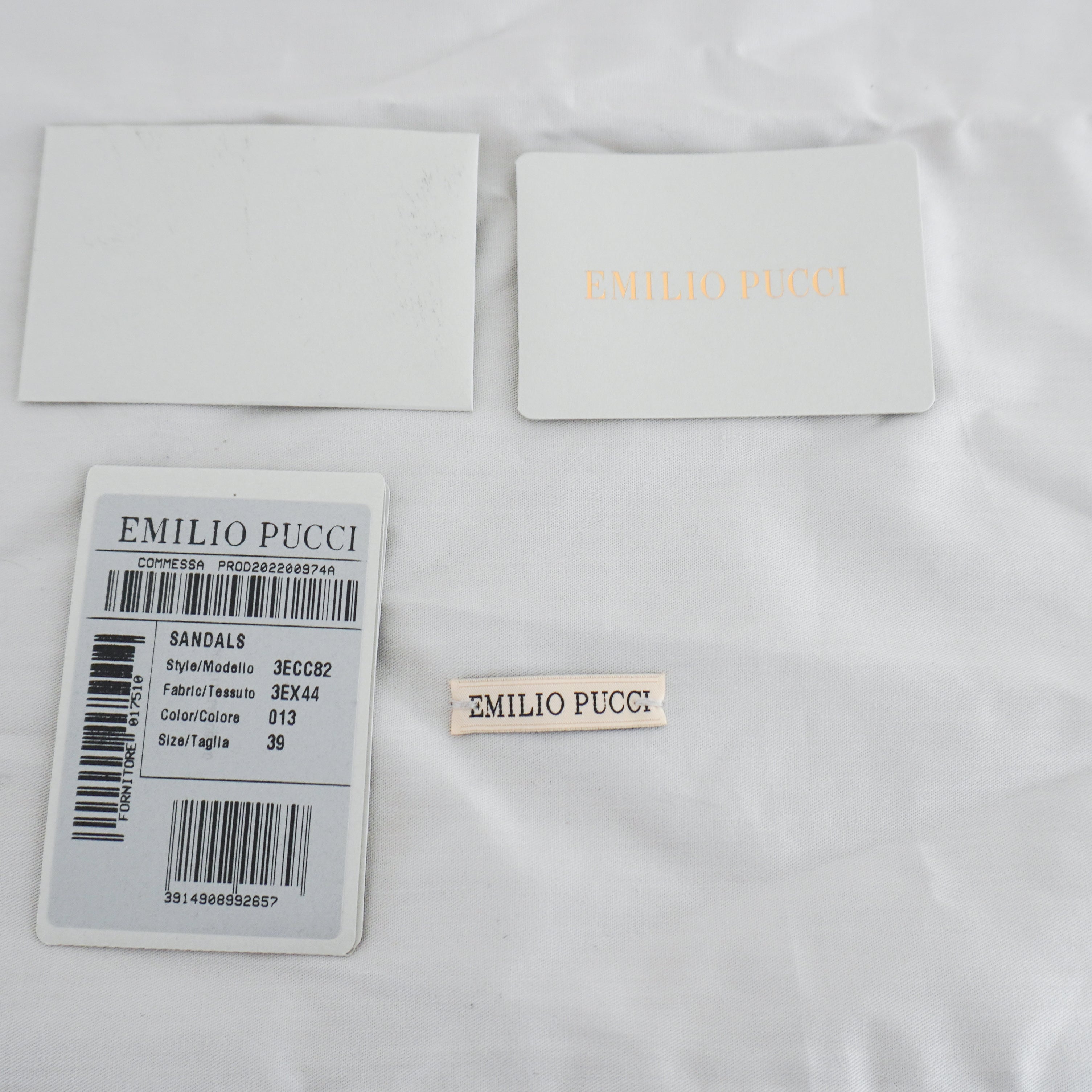 Dustbag and cards image of the Emilio Pucci Sandals