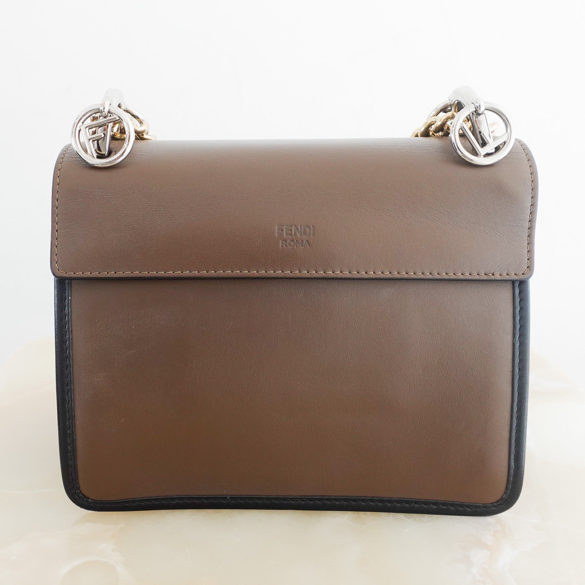 Fendi Kan I F Shoulder brown Bag RRP £1890 | Authentic Preloved - Reloved Again