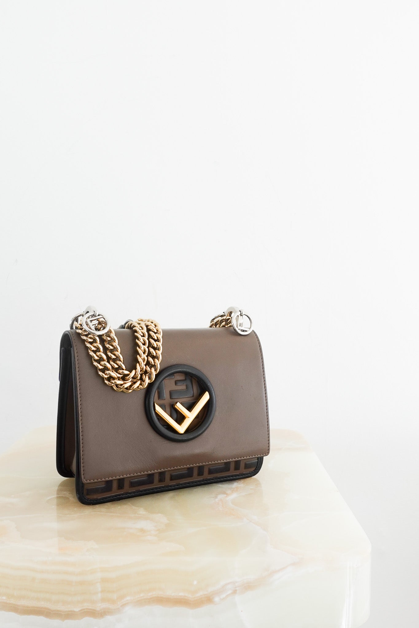Fendi Kan I F Shoulder brown Bag RRP £1890 | Authentic Preloved - Reloved Again