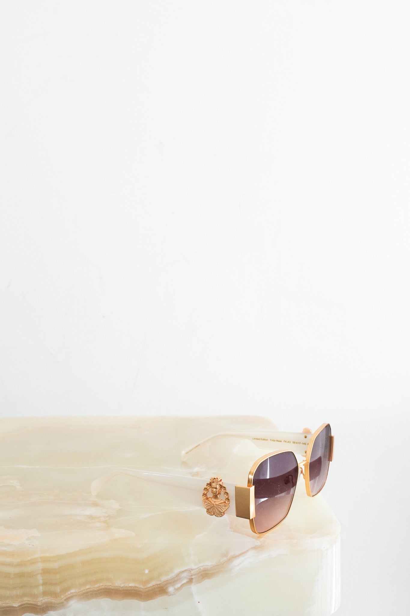 For Artist Sake x Frida Kahlo 18k Gold Plated Sunglasses RRP £300 | Authentic Preloved - Reloved Again