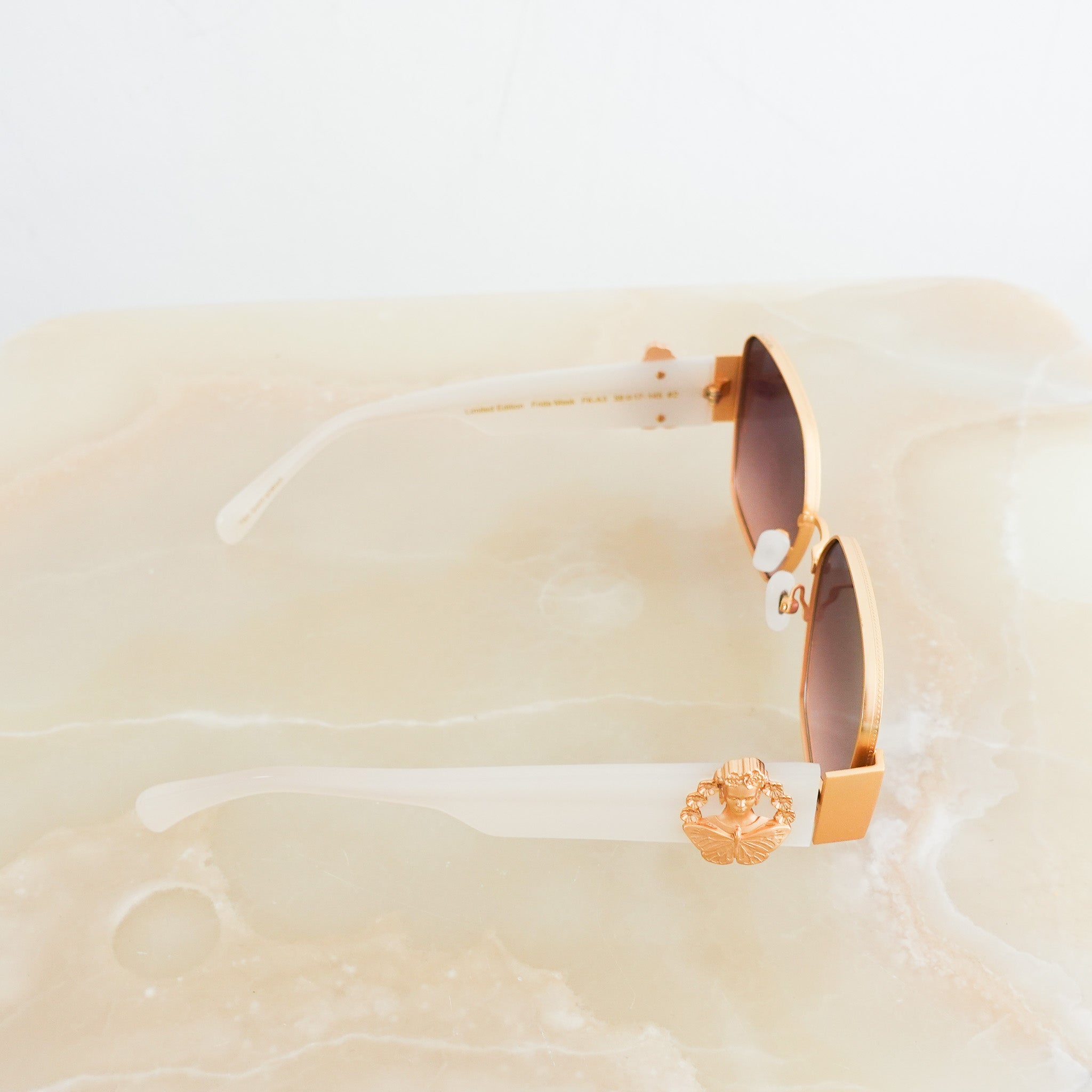 For Artist Sake x Frida Kahlo 18k Gold Plated Sunglasses RRP £300 | Authentic Preloved - Reloved Again