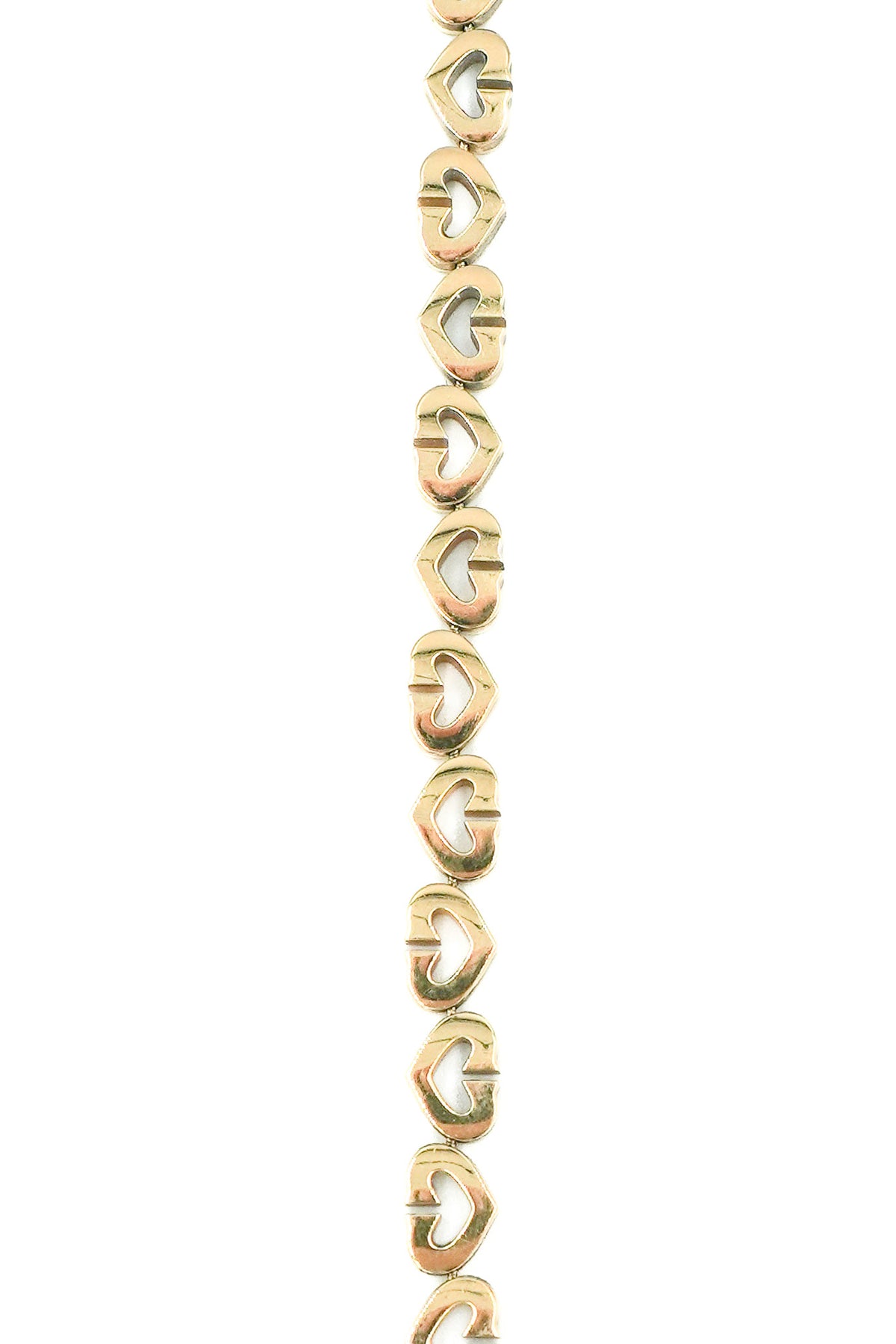 front Cartier C Heart Link Bracelet Gold