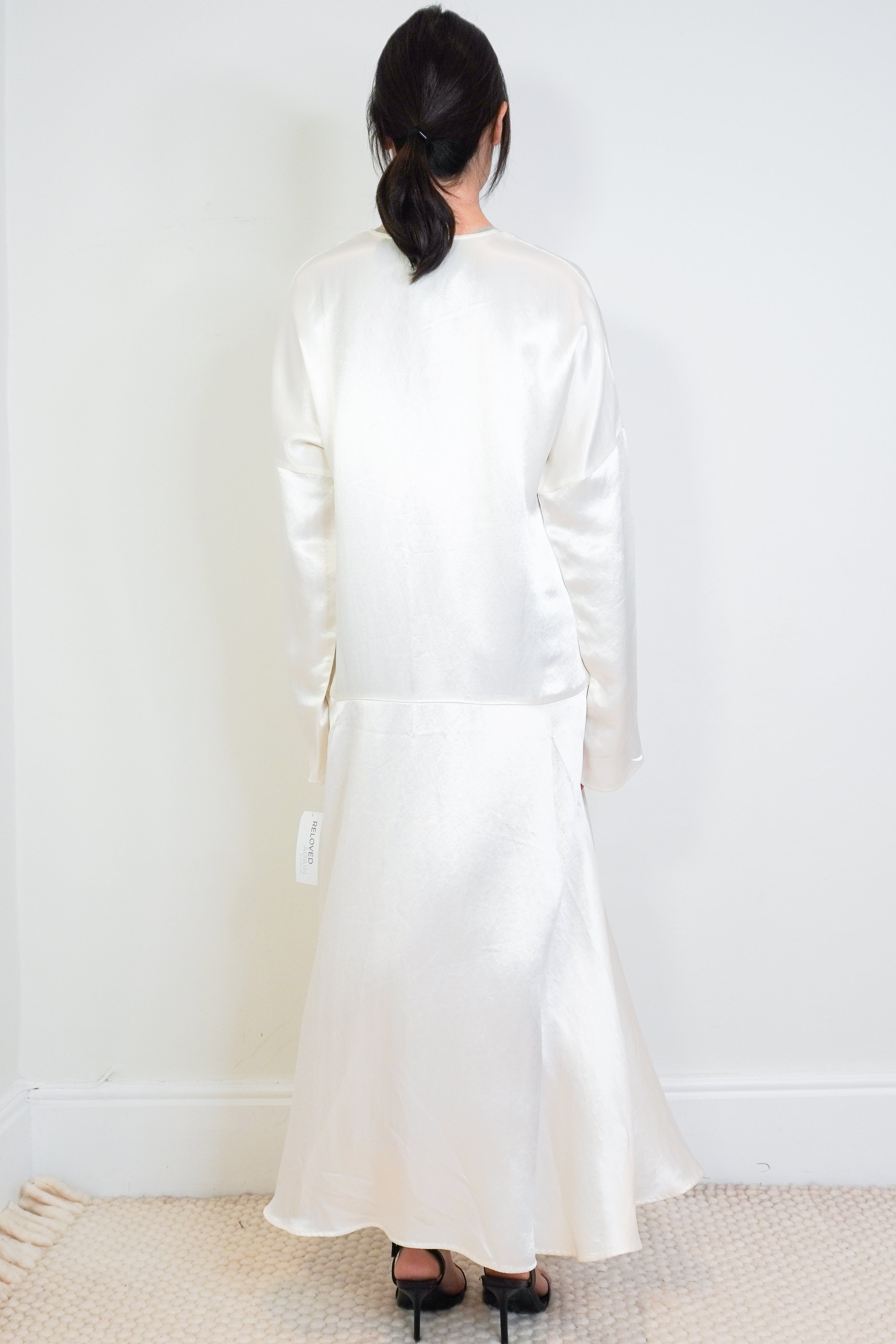 georgia-alice-belted-cream-satin-kaftan-authentic-preloved-back-picture-chelsea-london