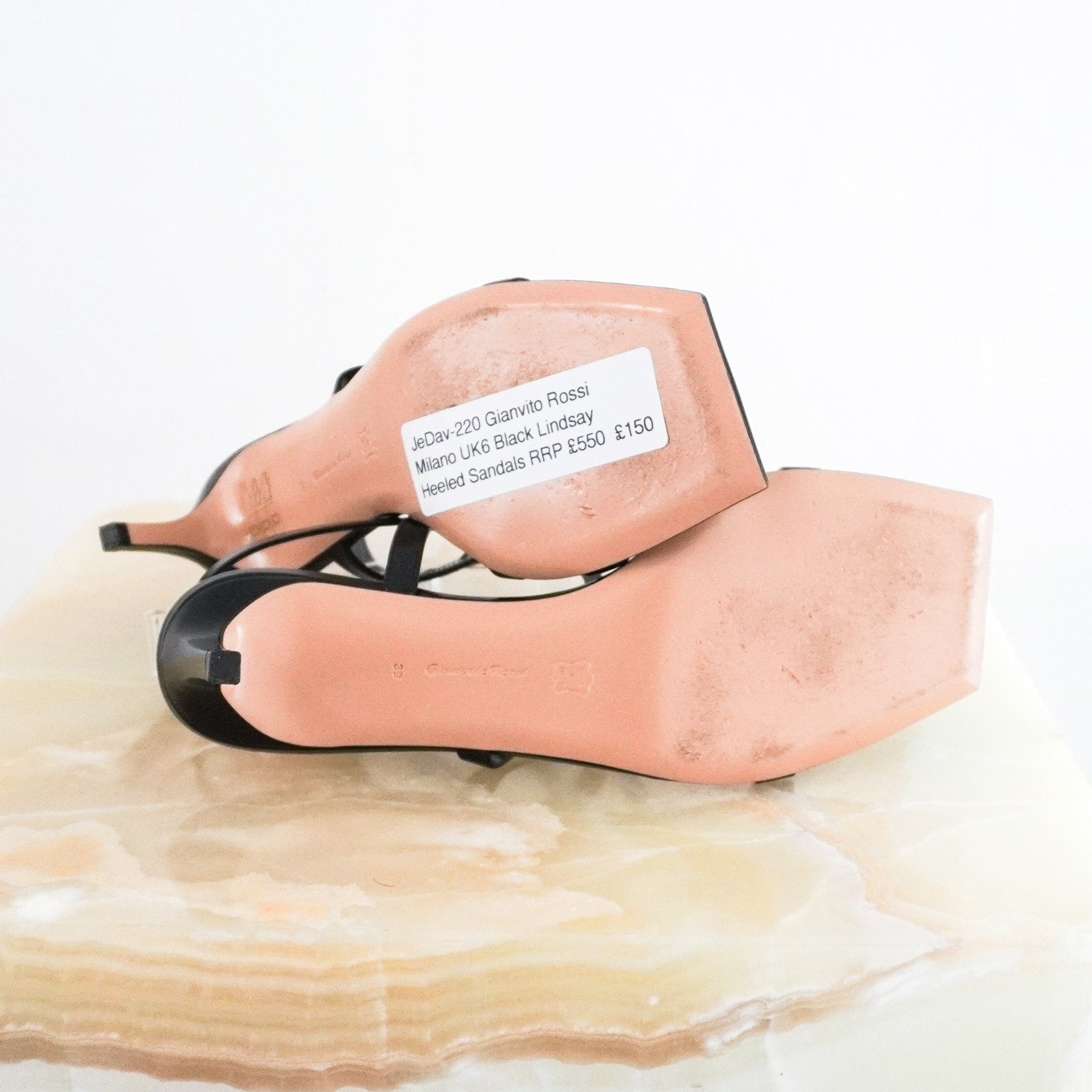 Gianvito Rossi Milano Black Lindsay Heeled Sandals RRP £500 | Authentic Preloved - Reloved Again