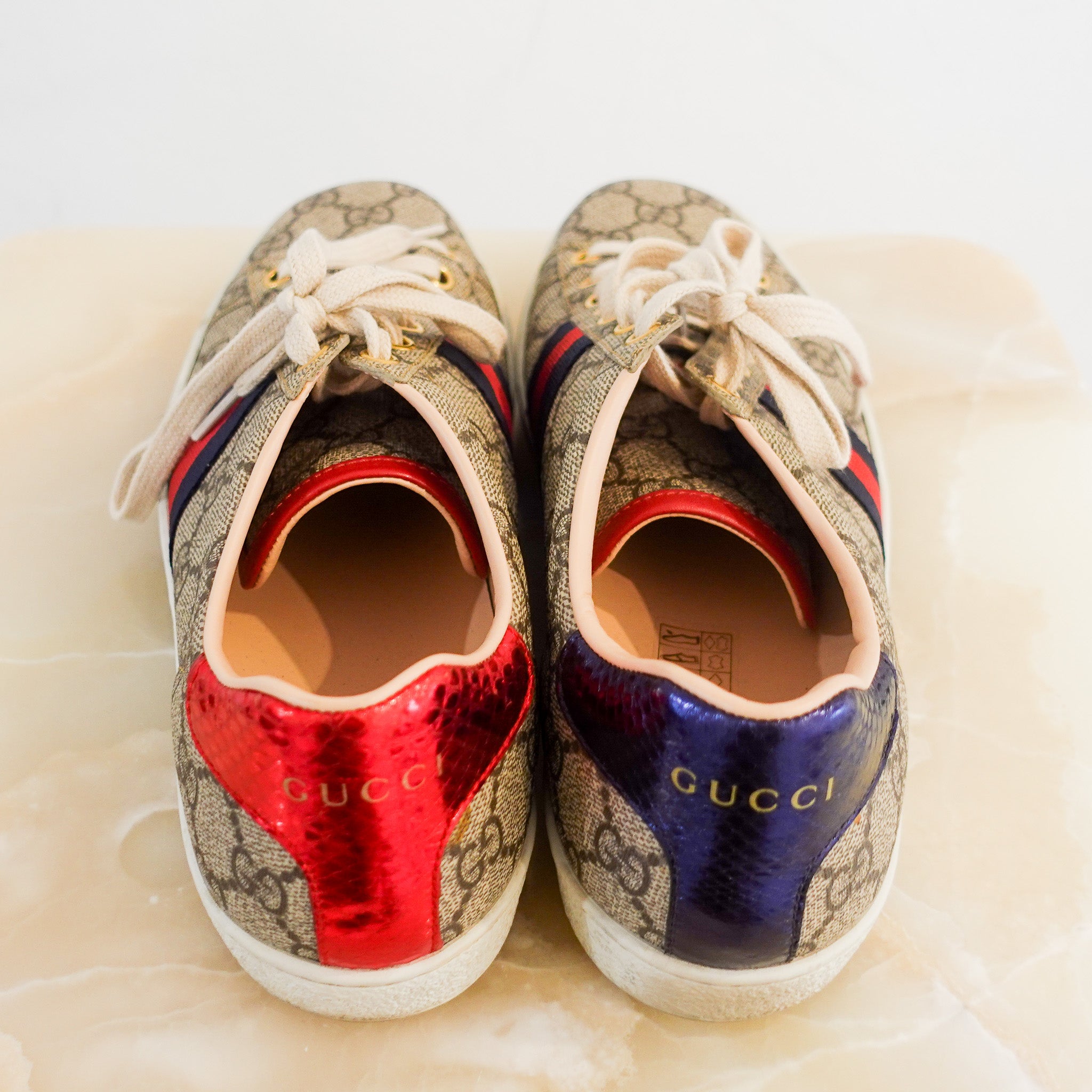 Gucci Ace Beige Sneakers RRP £700 | Authentic Preloved - Reloved Again