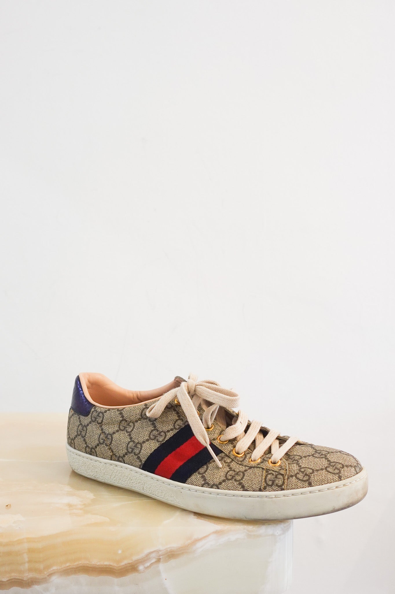 Gucci Ace Beige Sneakers RRP £700 | Authentic Preloved - Reloved Again