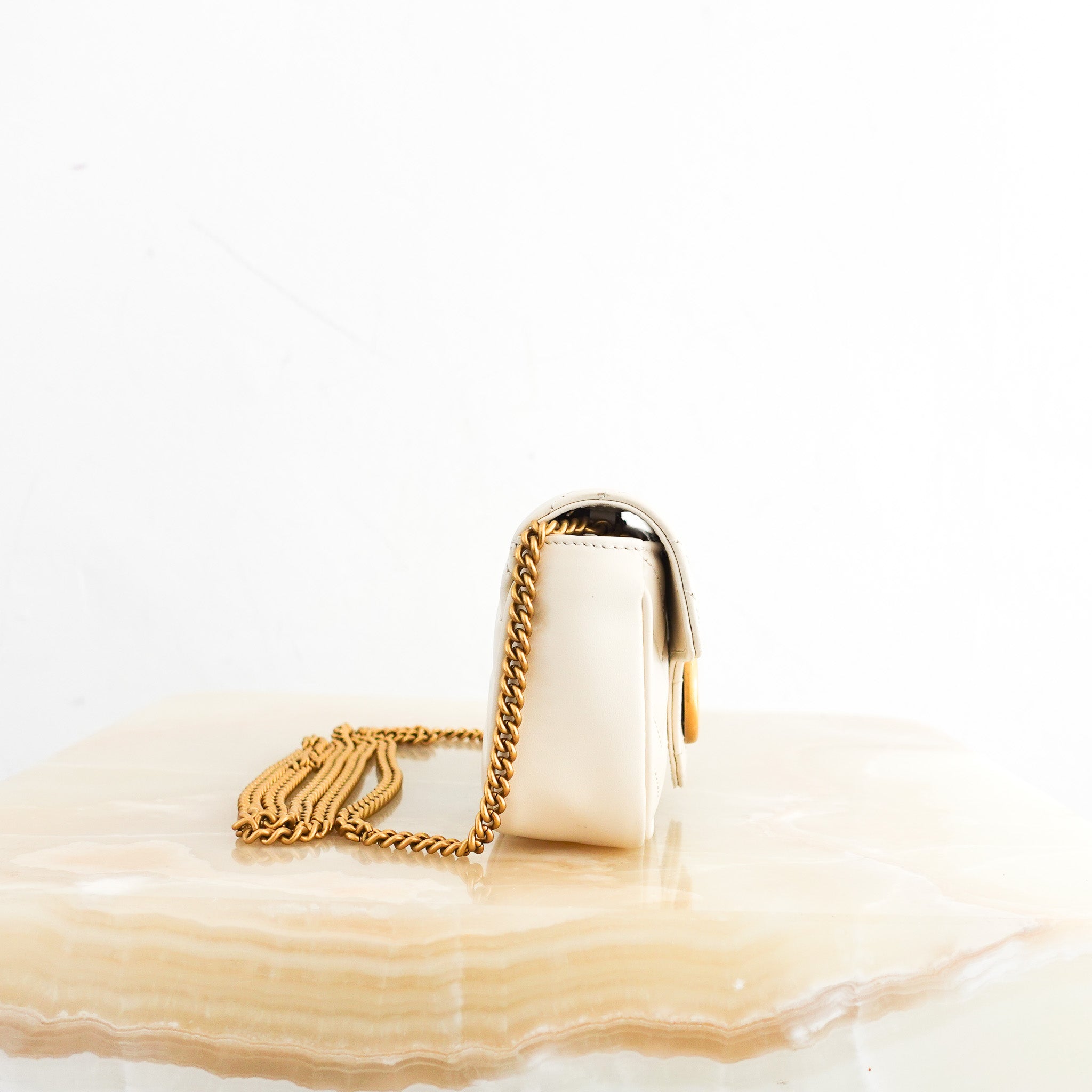 Gucci GG Marmont Mini Bag in Cream RRP £1170 | Authentic Preloved - Reloved Again