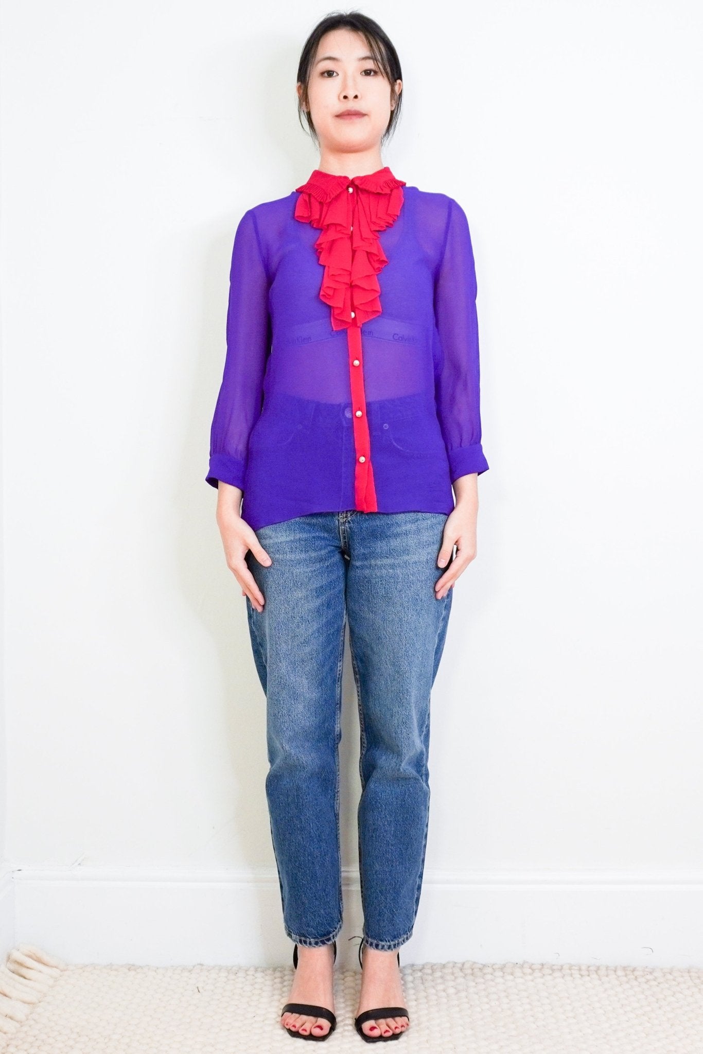 Gucci Purple and Red Blouse RRP £600 | Authentic Preloved - Reloved Again