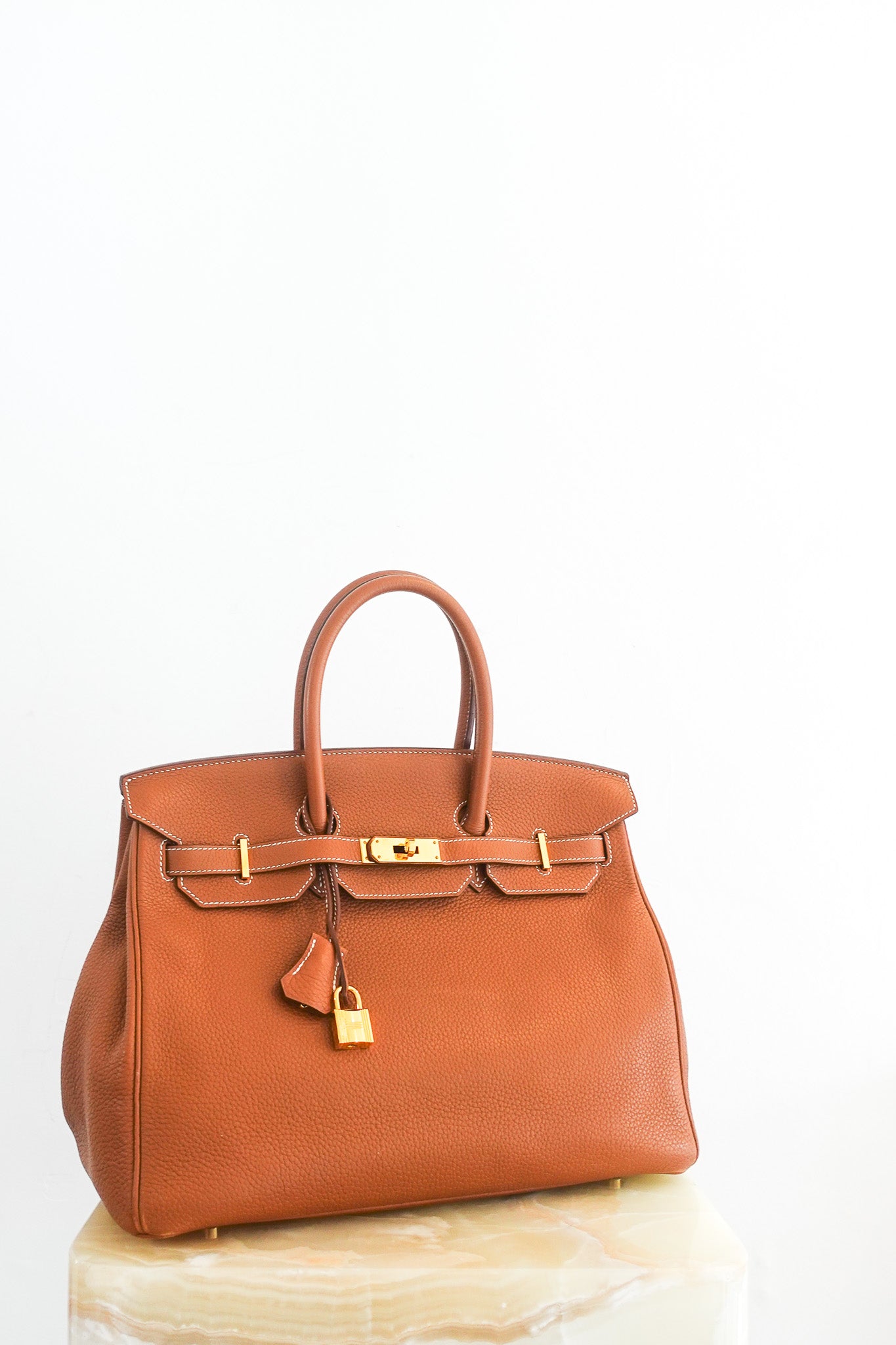 Hermès Birkin 35 Taurillon Clemence Gold | Authentic Preloved - Reloved Again