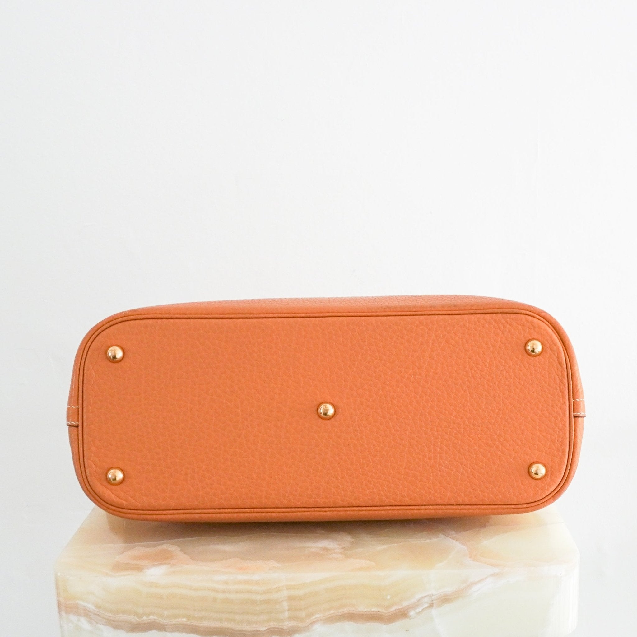 Hermès Bolide 35 Bag in Gold Togo Leather and Gold Tone Hardware (RRP £6000) | Authentic Preloved - Reloved Again