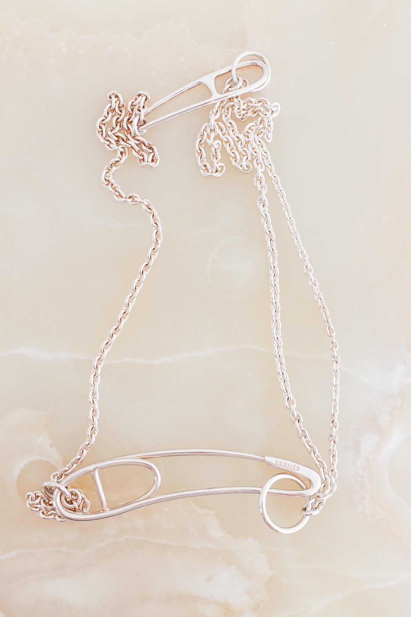 Hermes Chaine d'Ancre Punk Long Necklace | Authentic Preloved - Reloved Again