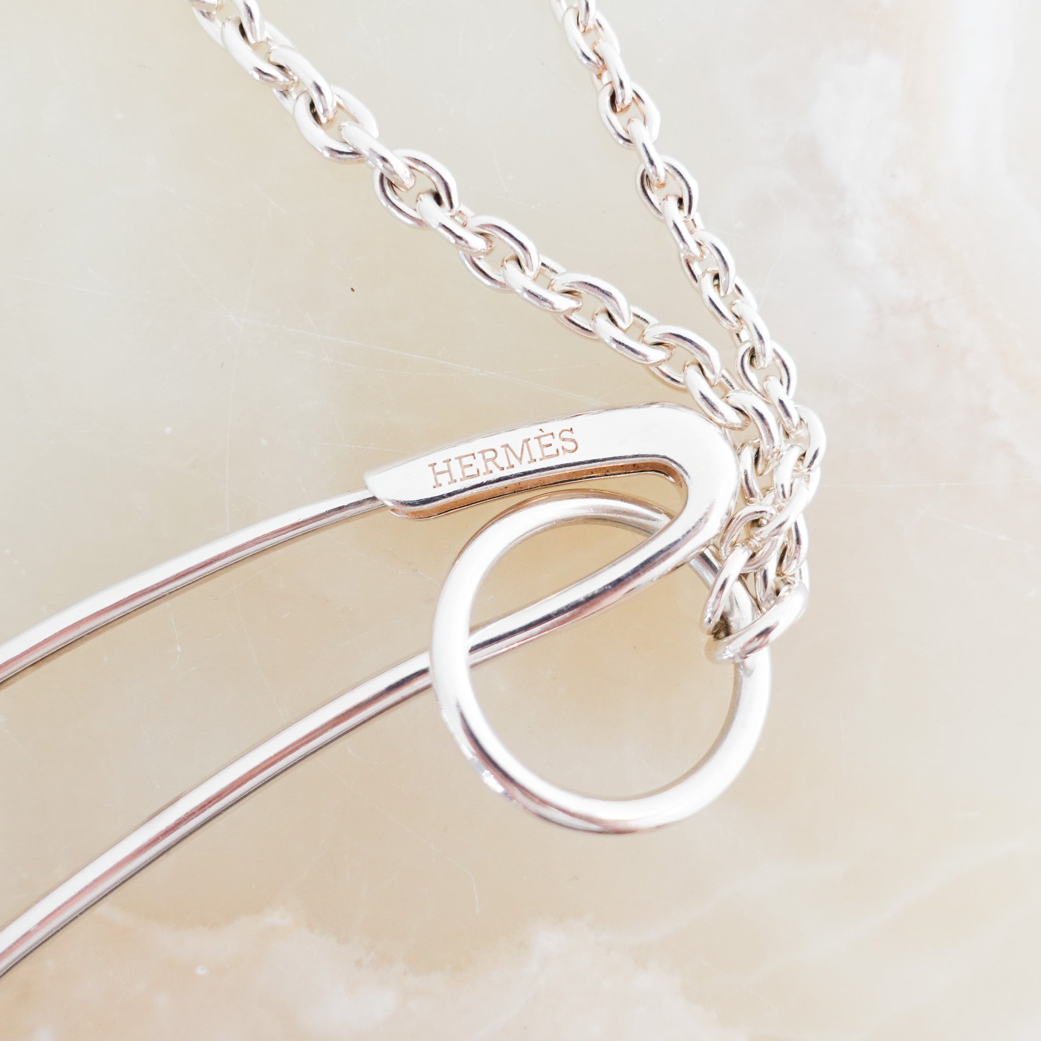 Hermes Chaine d'Ancre Punk Long Necklace | Authentic Preloved - Reloved Again