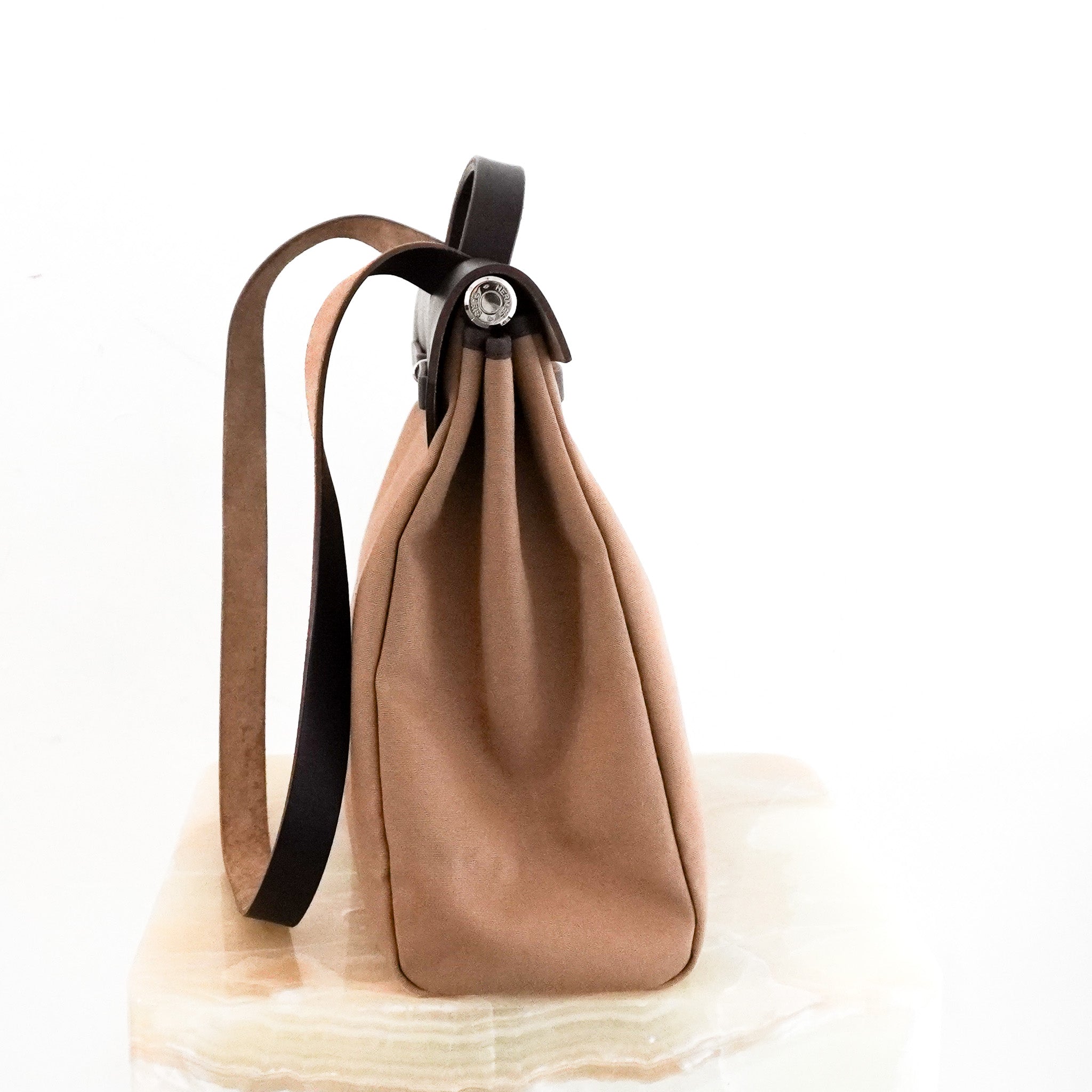 Hermès Herbag 39 2 Way in Etoupe RRP £3260 | Authentic Preloved - Reloved Again