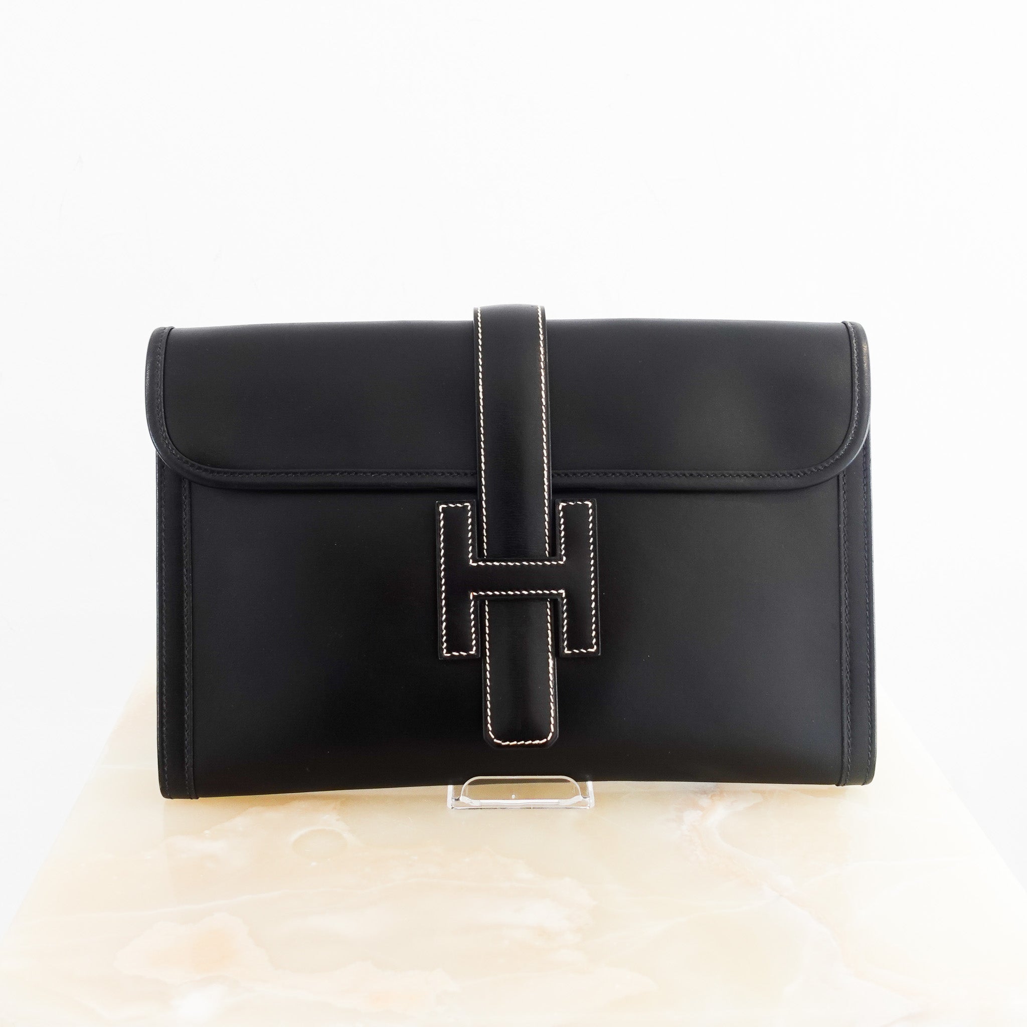 hermes-jig-clutch-black-front-picture