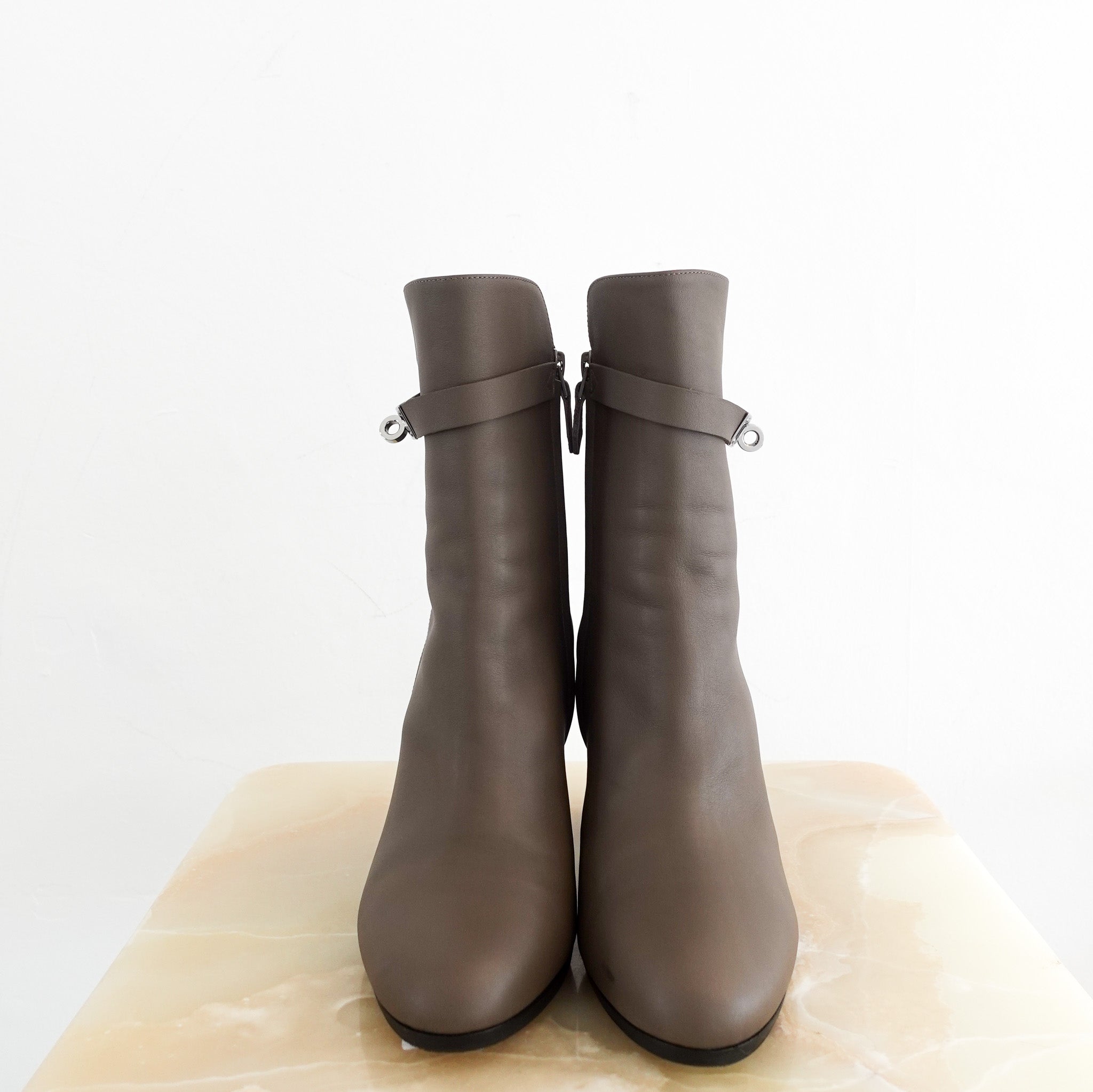 Hermes St Germain ankle boots in Etoupe RRP £1600 | Authentic Preloved - Reloved Again