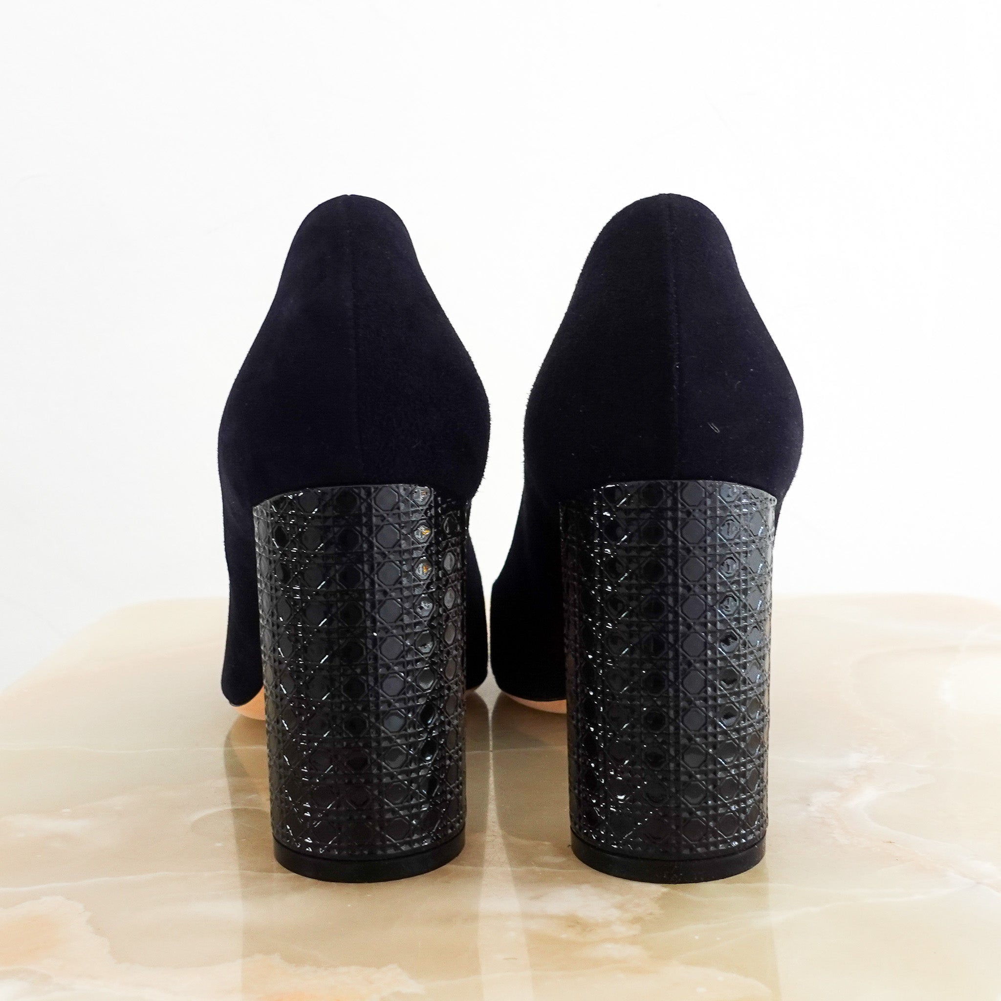 Dior Cannage Suede Navy Pump RRP £560 | Authentic Preloved - Reloved Again
