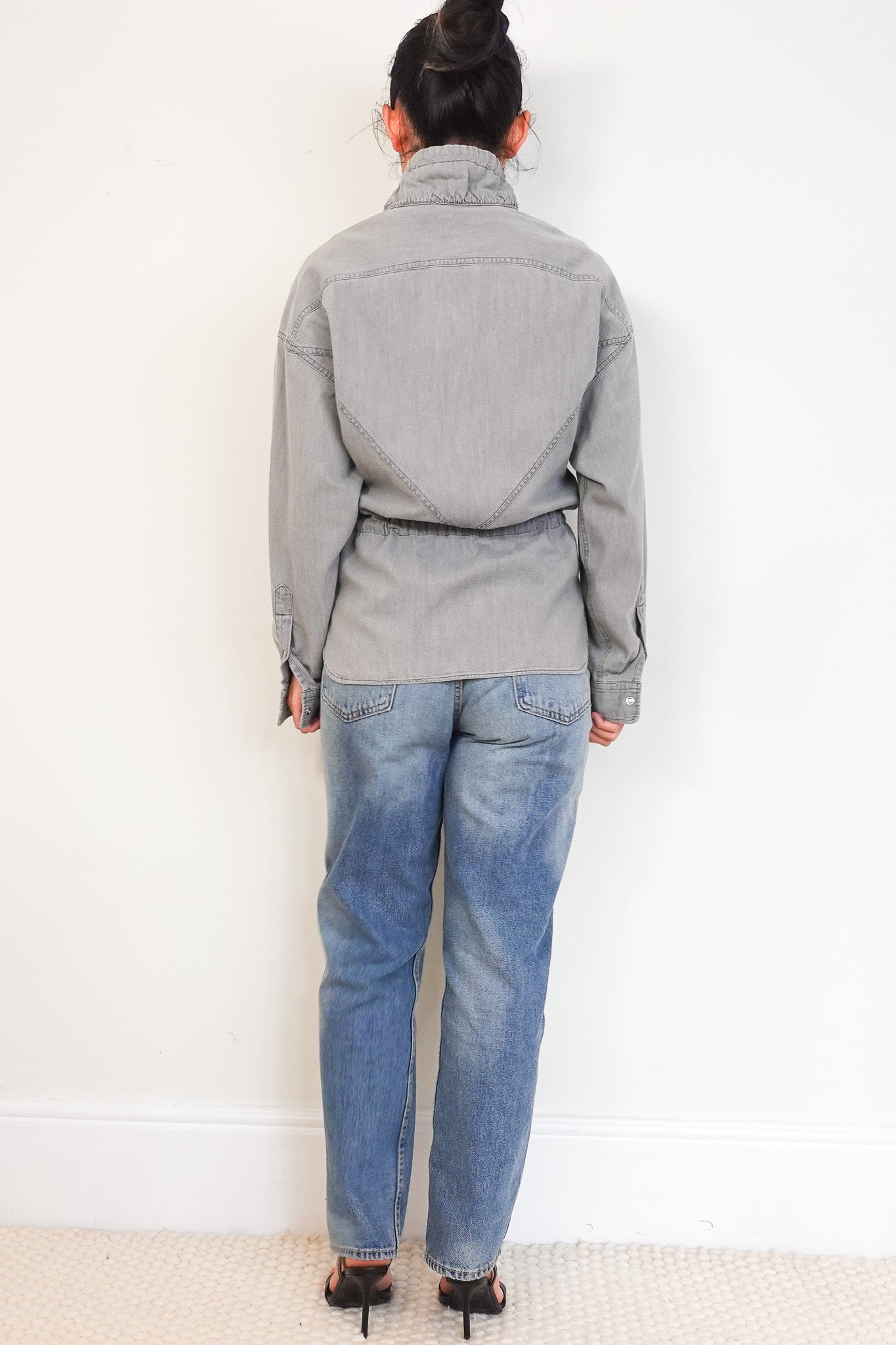 Isabel Marant Étoile Grey Denim Madras Shirt RRP £325 | Authentic Preloved - Reloved Again