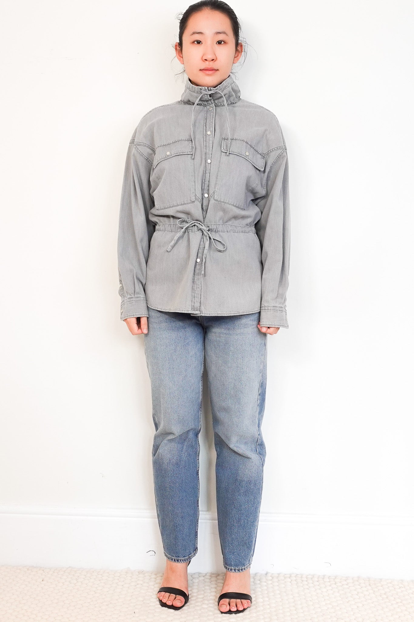 Isabel Marant Étoile Grey Denim Madras Shirt RRP £325 | Authentic Preloved - Reloved Again