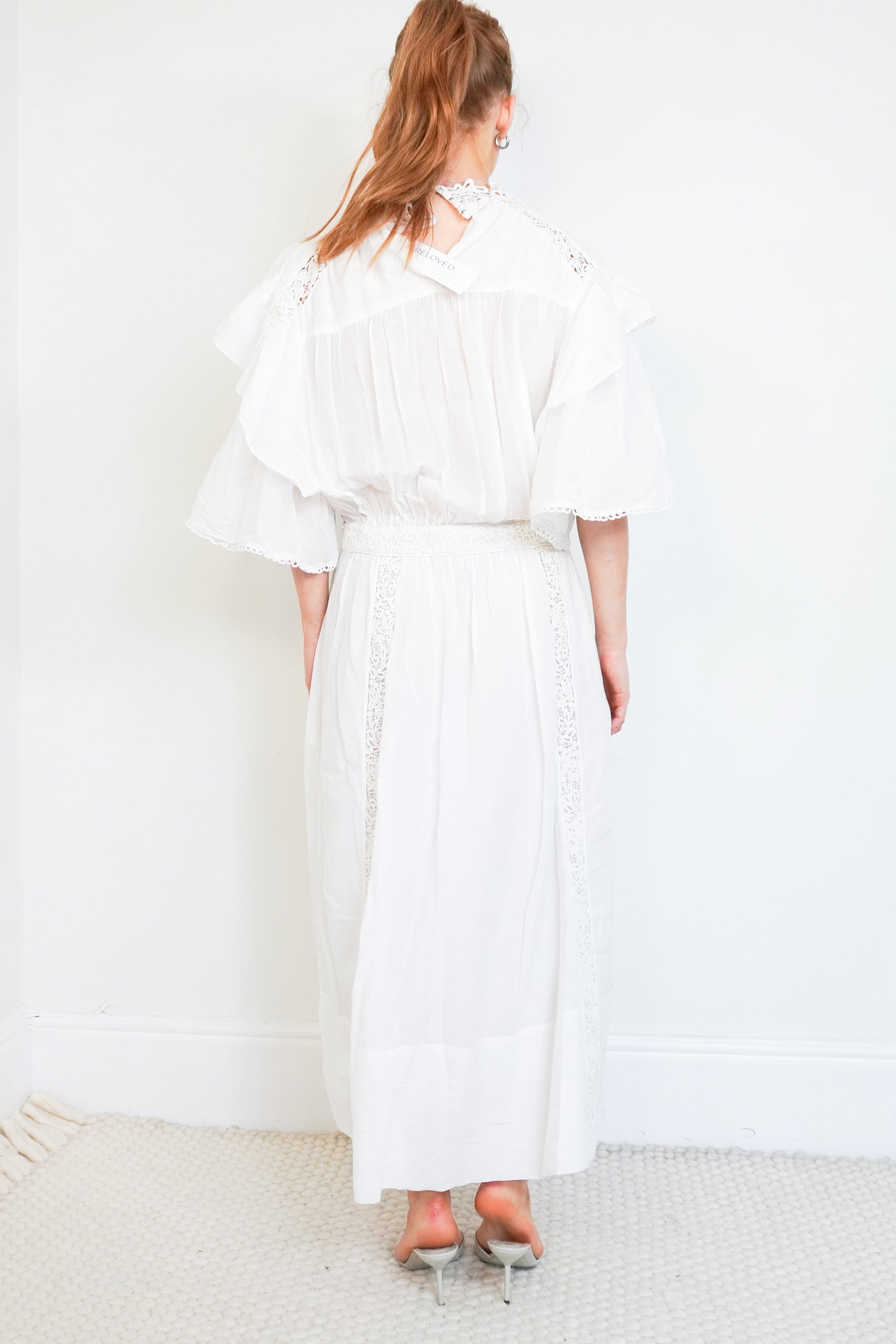 Back picture of Isabel Marant cotton dress, showing the length