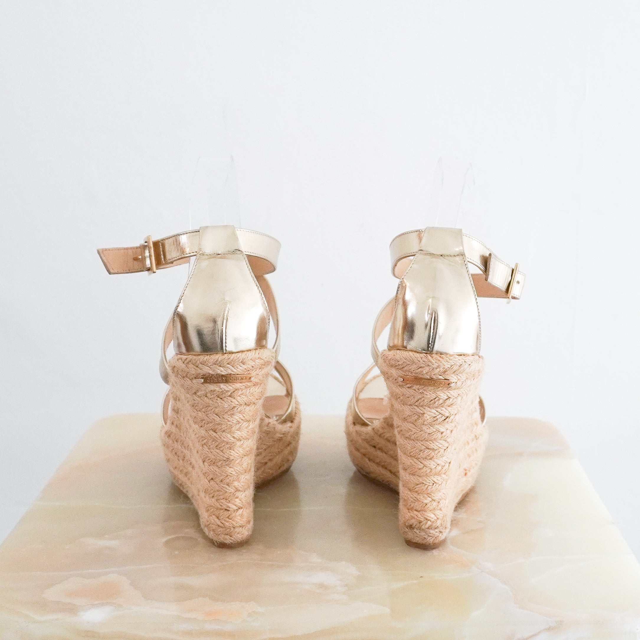jimmy-choo-gold-wedges-authentic-preloved-back-picture-chelsea-london