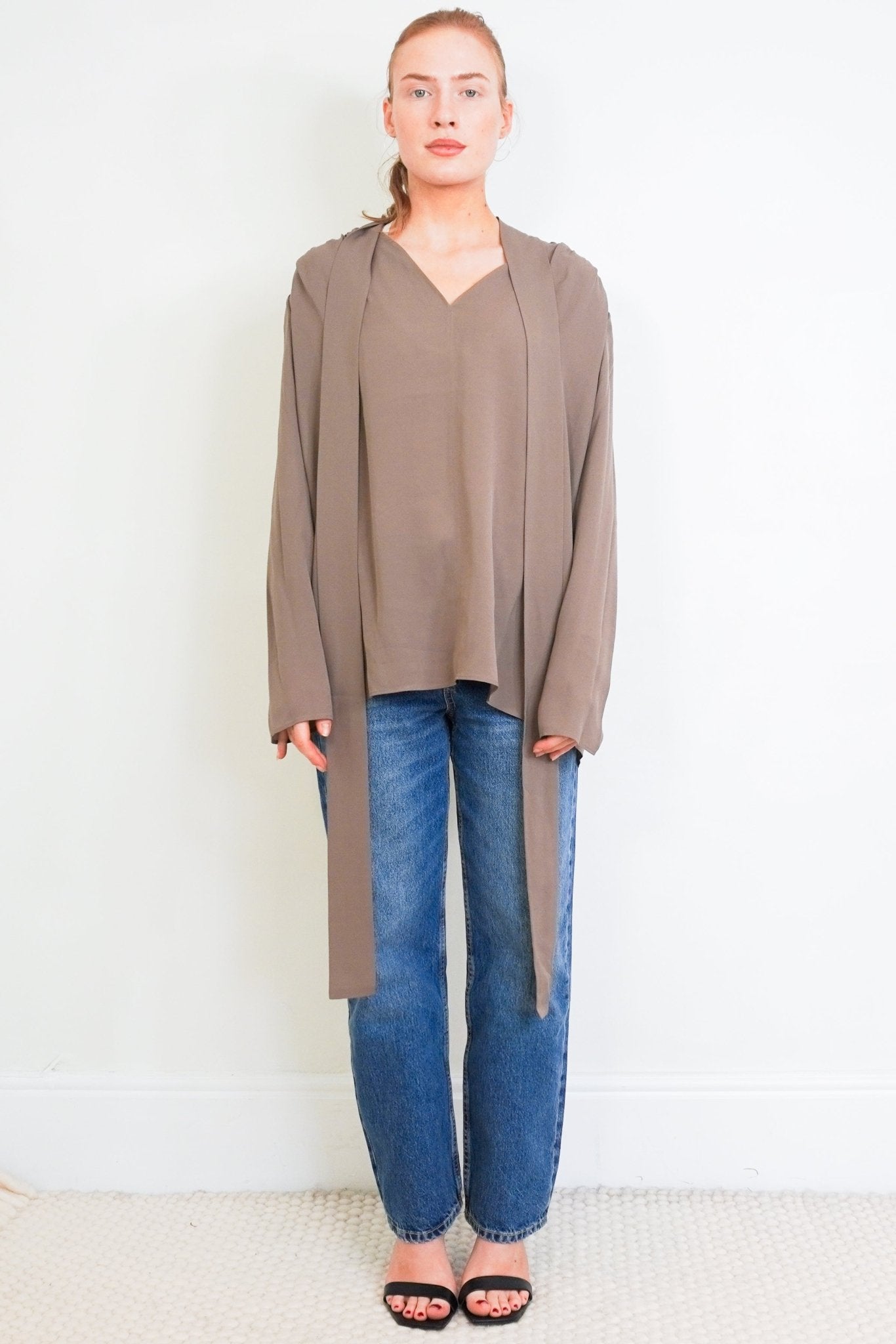 Joseph Brown Silk Blouse RRP£440 | Authentic Preloved - Reloved Again