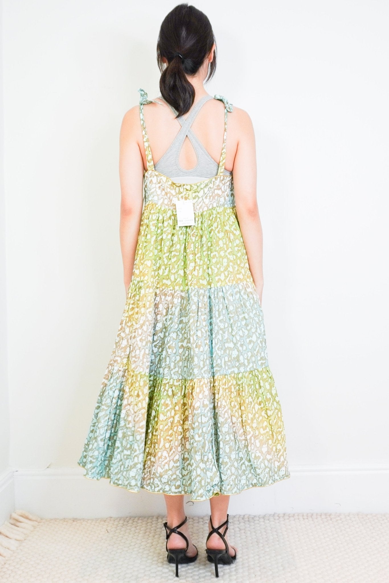 Juliet Dunn Tie Dye 70s Leopard print Midi Sundress RRP £250 | Authentic Preloved - OUTLET NO RETURNS - Reloved Again