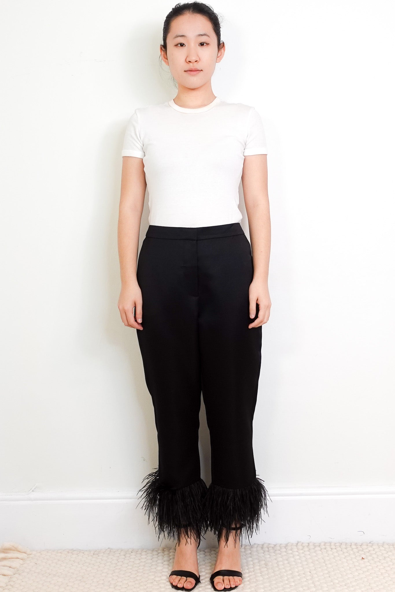 Kate Spade Black Feather Bottom Trousers RRP £215 | Authentic Preloved - Reloved Again