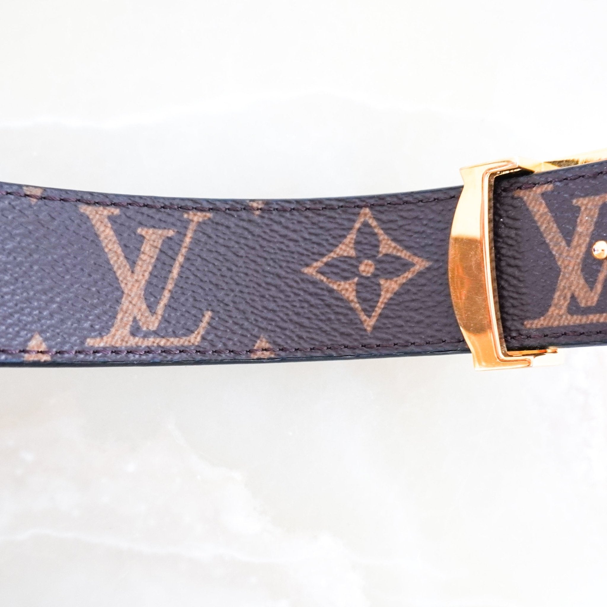 Louis Vuitton Monogram Reversible Belt RRP £440 | Authentic Preloved FINAL SALE - Reloved Again