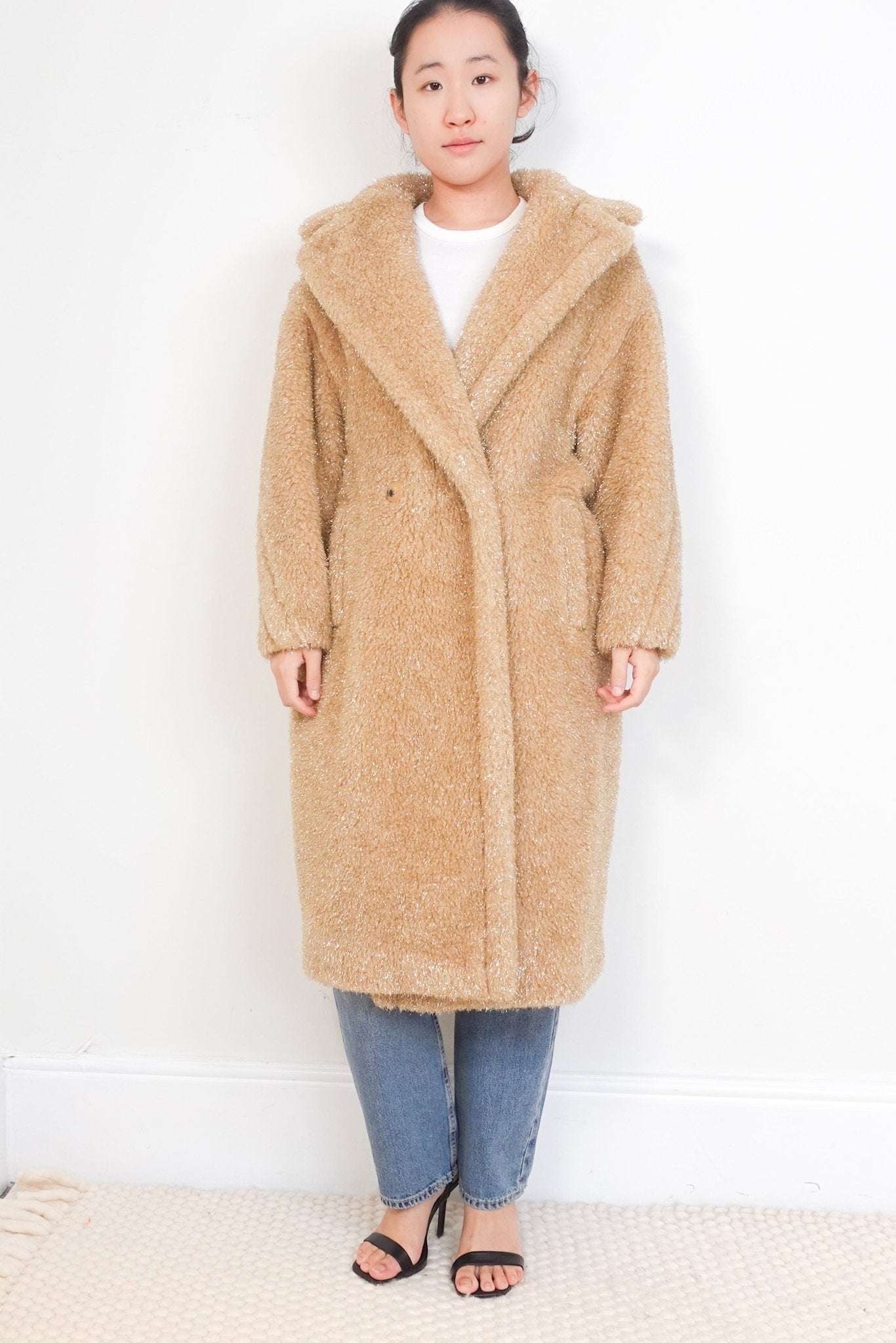 Max Mara Glitter Teddy Coat RRP £2500 | Authentic Preloved - Reloved Again