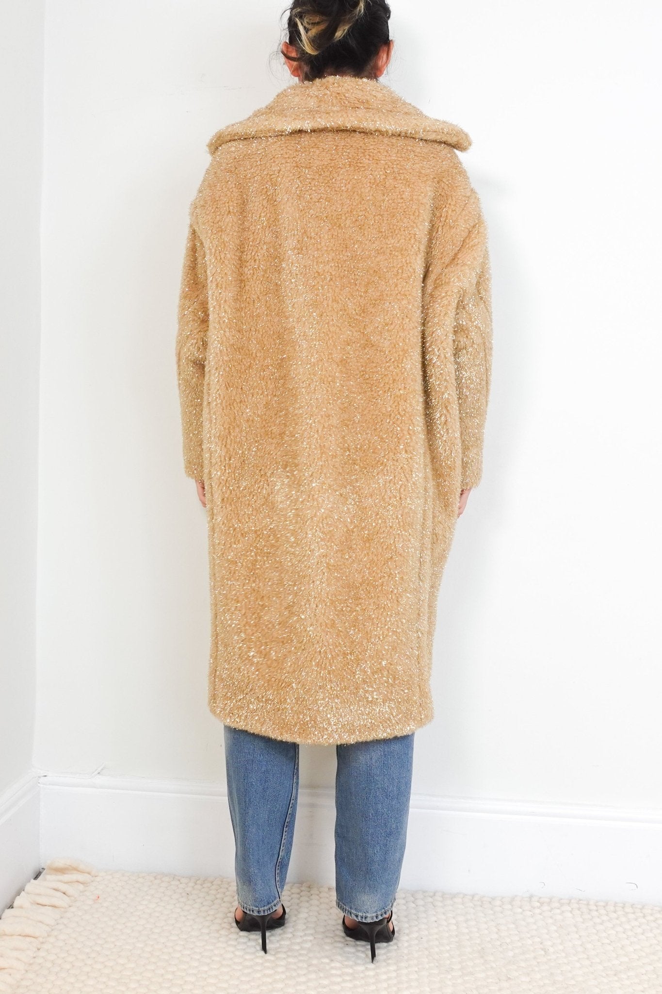 Max Mara Glitter Teddy Coat RRP £2500 | Authentic Preloved - Reloved Again