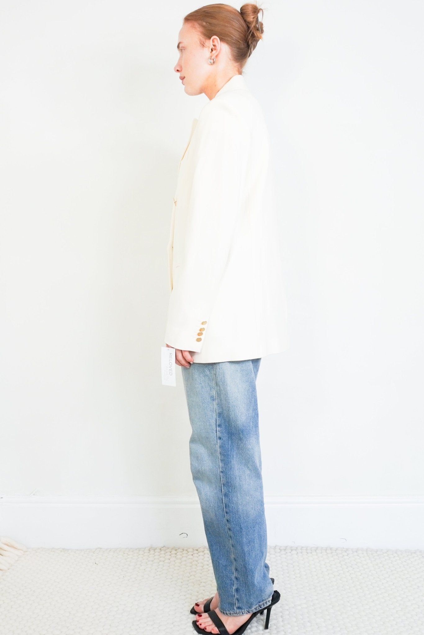 MaxMara Studio Cream Double Breasted Blazer RRP £900 | Authentic Preloved - Reloved Again