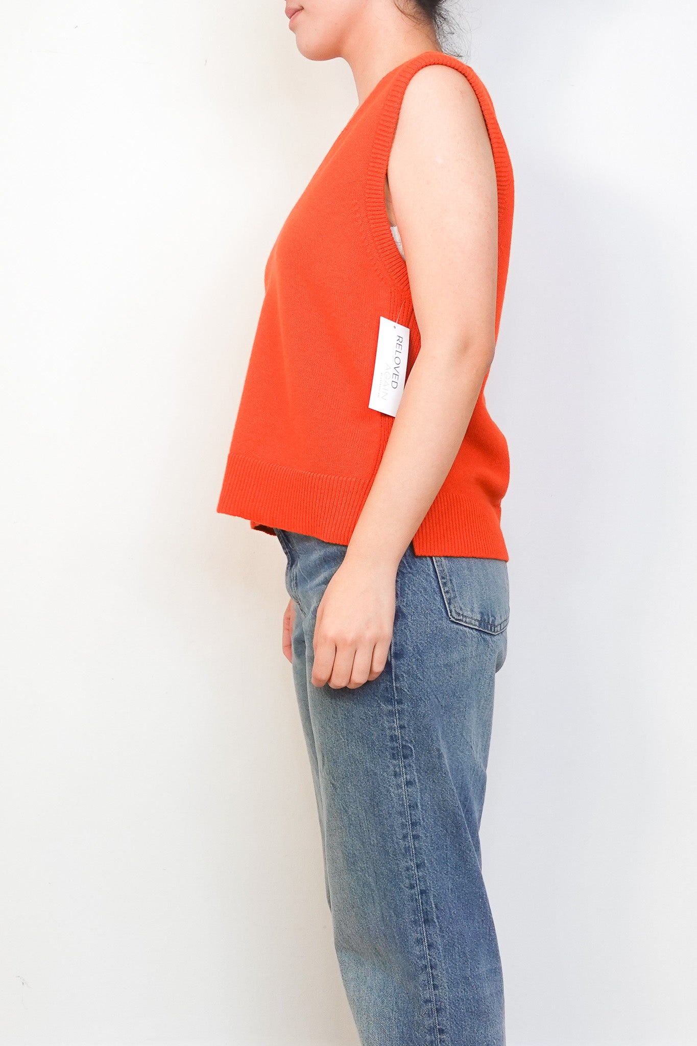 Me+Em Cable Knit Sleeveless Orange Jumper RRP £150| Authentic Preloved - Reloved Again