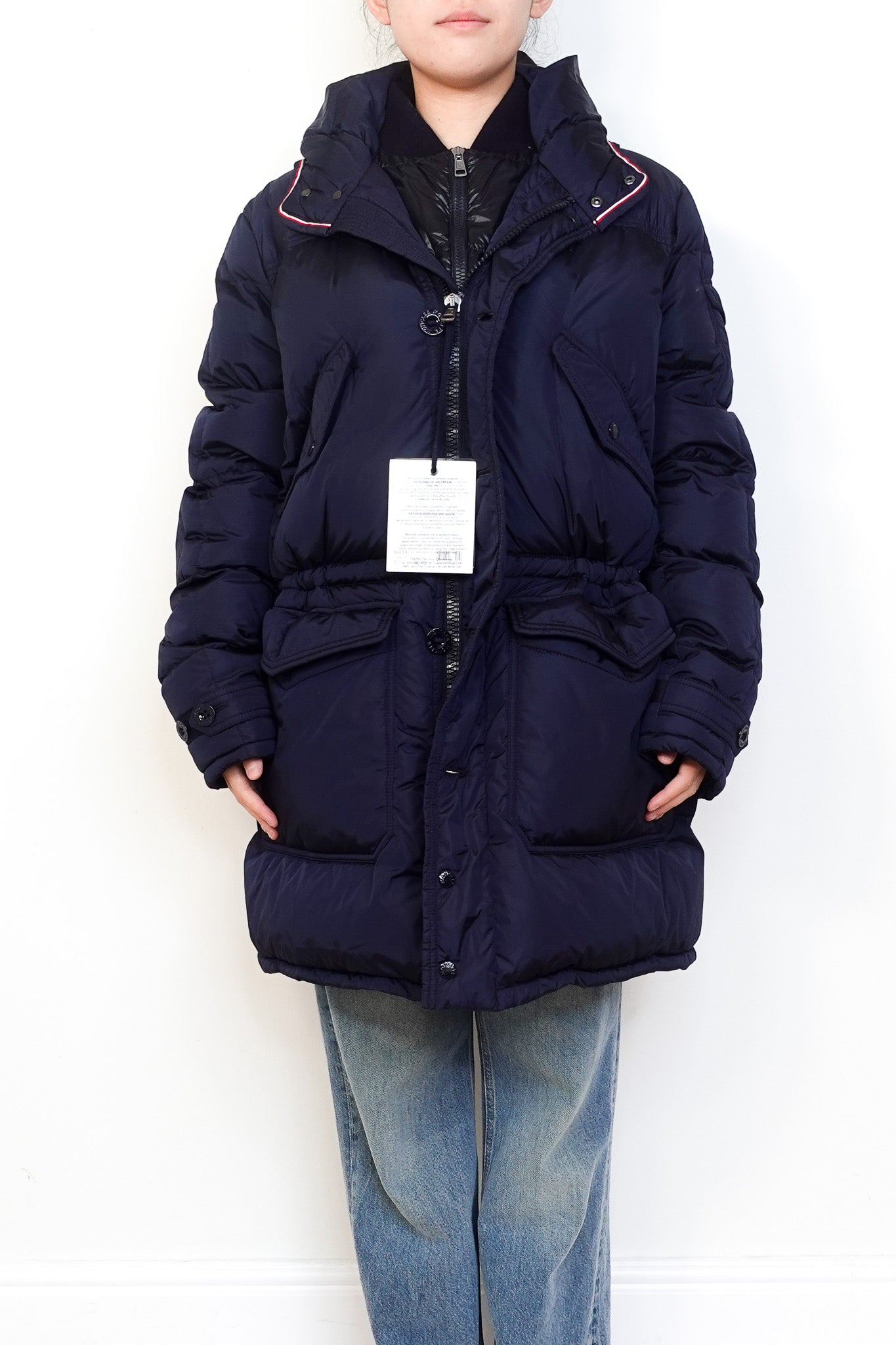 NEW MONCLER Navy Hooded Coat RRP £1500 | Authentic Preloved - Reloved Again