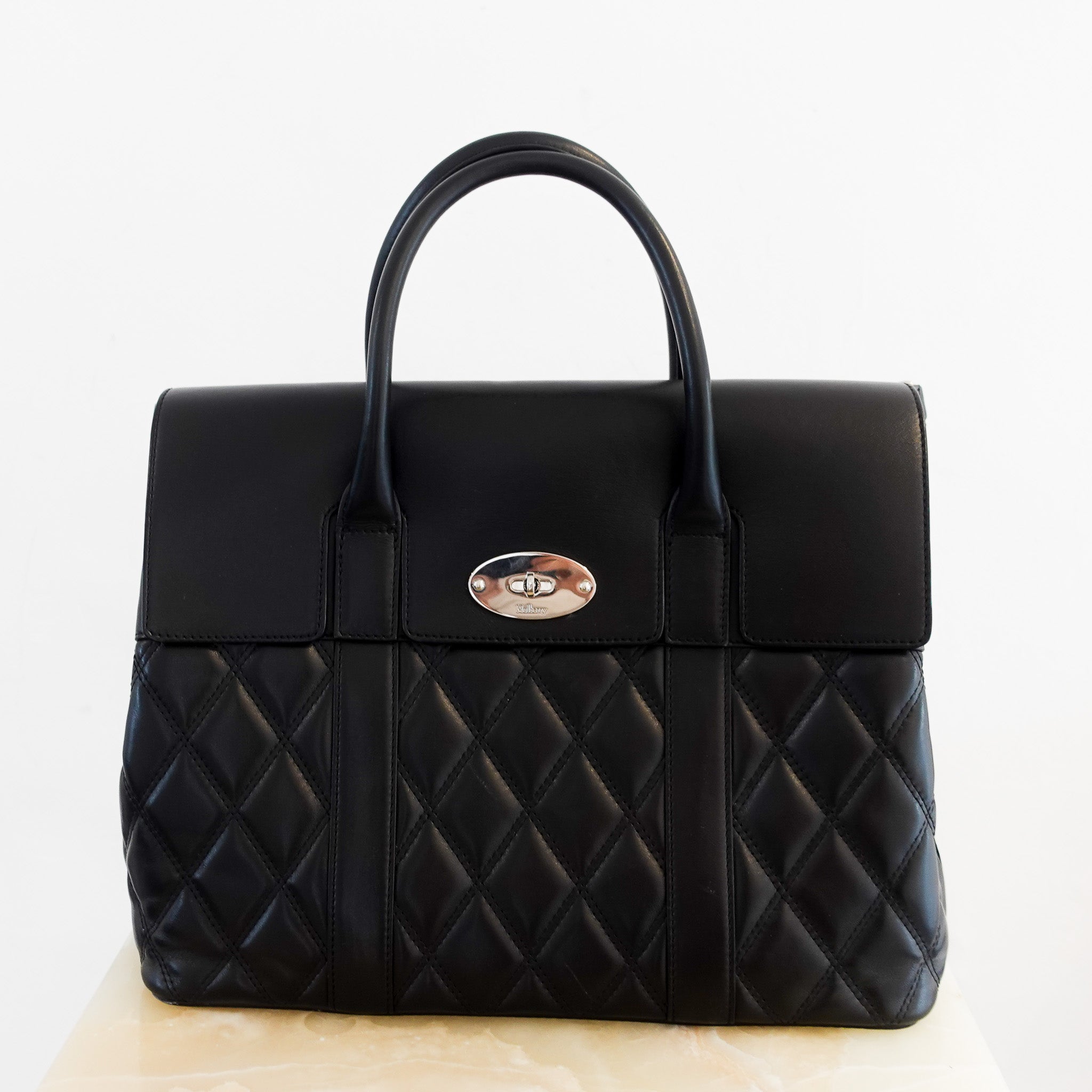 mulberry-bayswater-quilted-black-bag-front-picture-chelsea-london