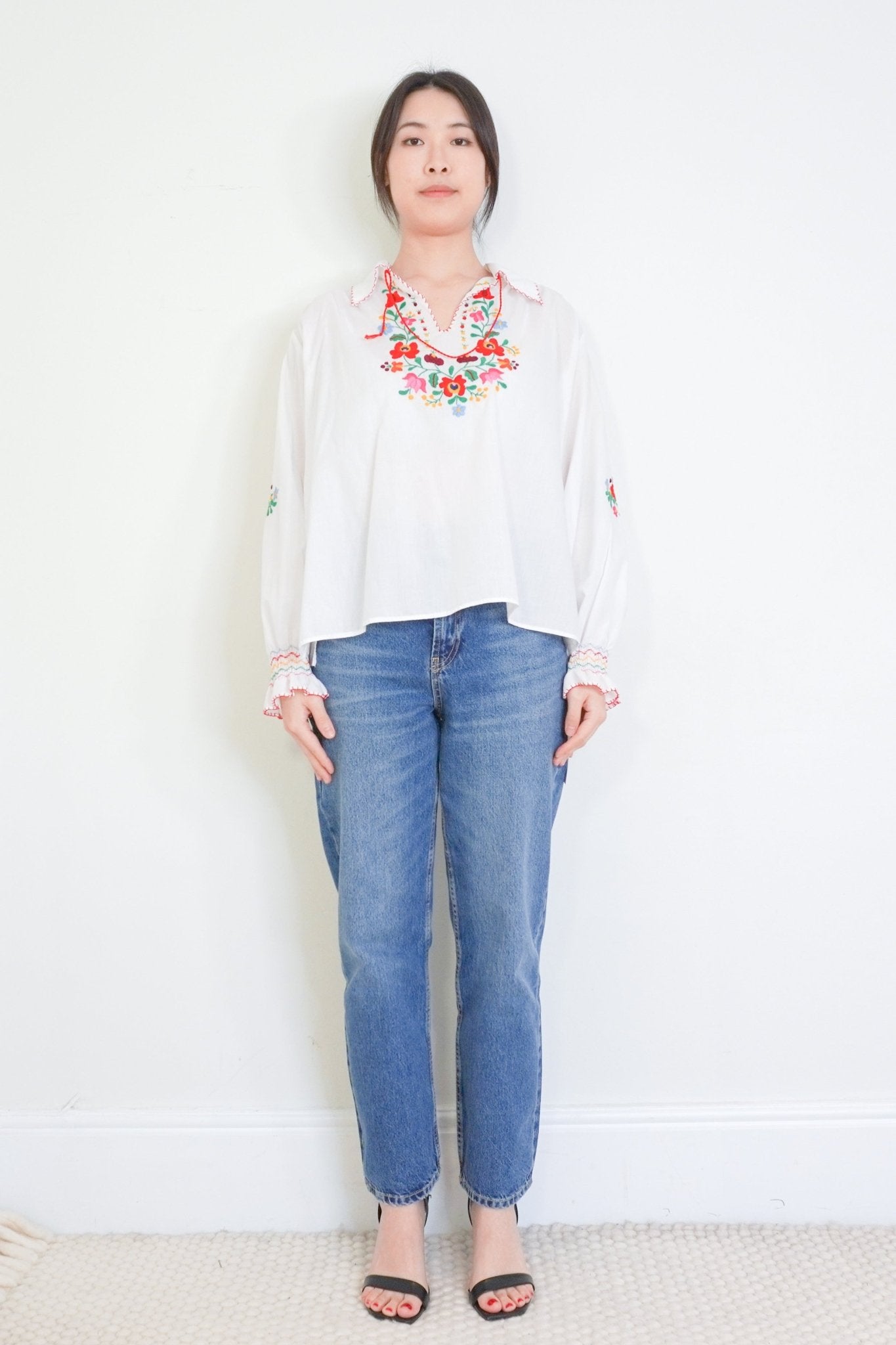 Muzungu sisters White embroidered blouse RRP £380 | Authentic Preloved - Reloved Again