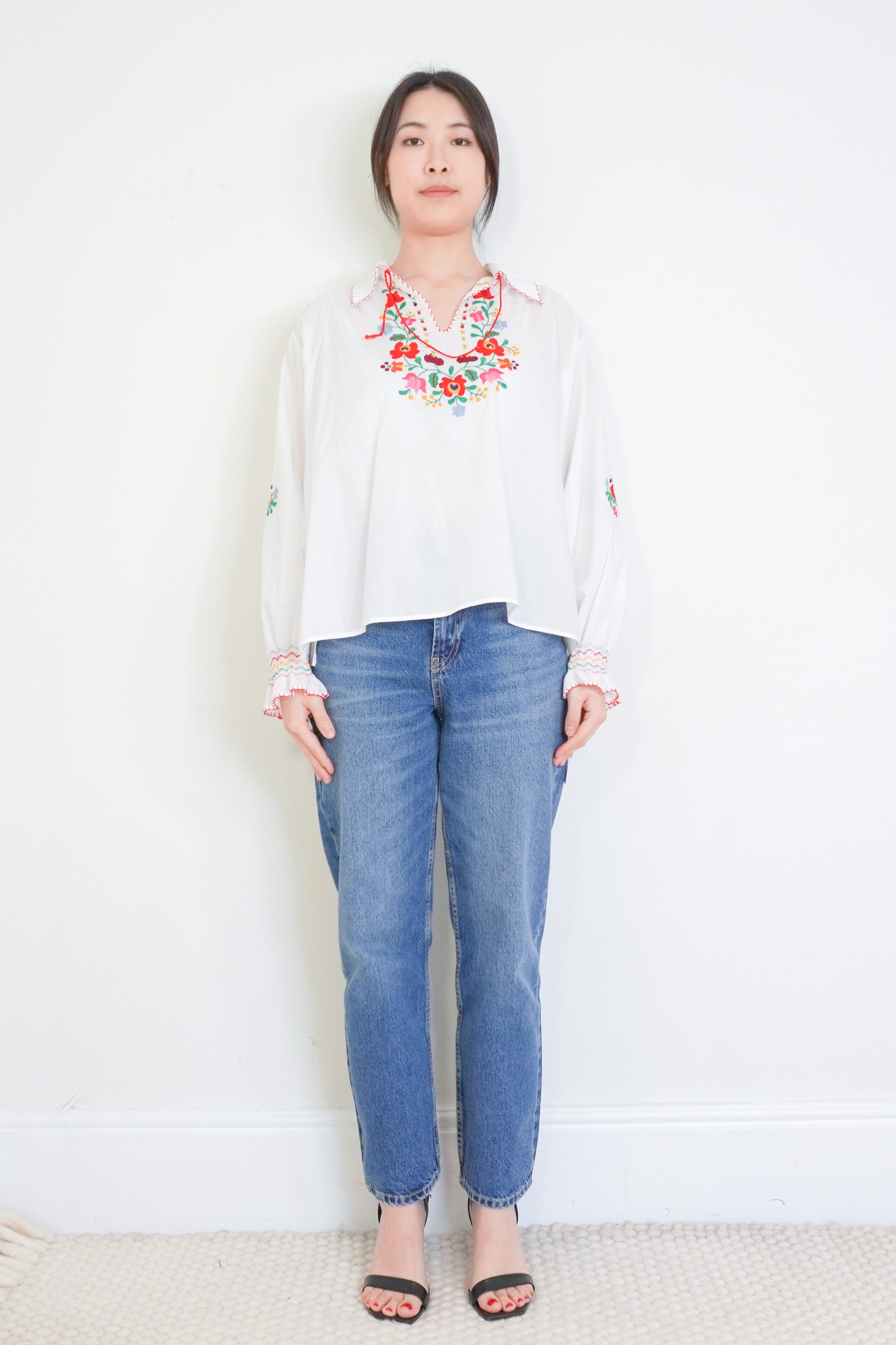 muzungu-sisters-white-embroidered-blouse-authentic-preloved-front-picture-Chelsea-london