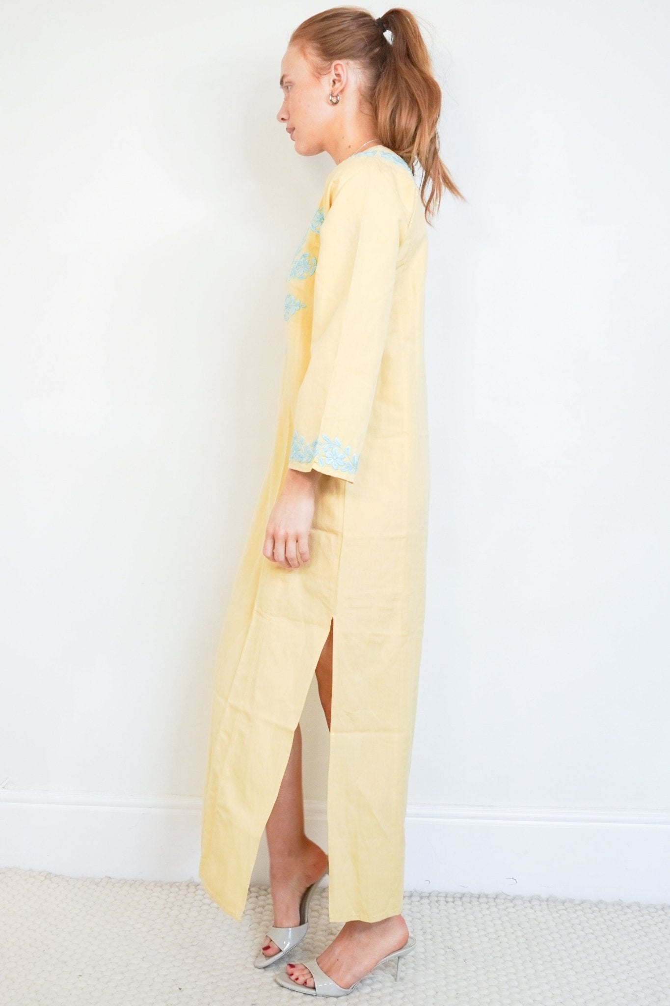 Muzungu Sisters Yellow Kaftan (RRP £700) | Authentic Preloved - Reloved Again