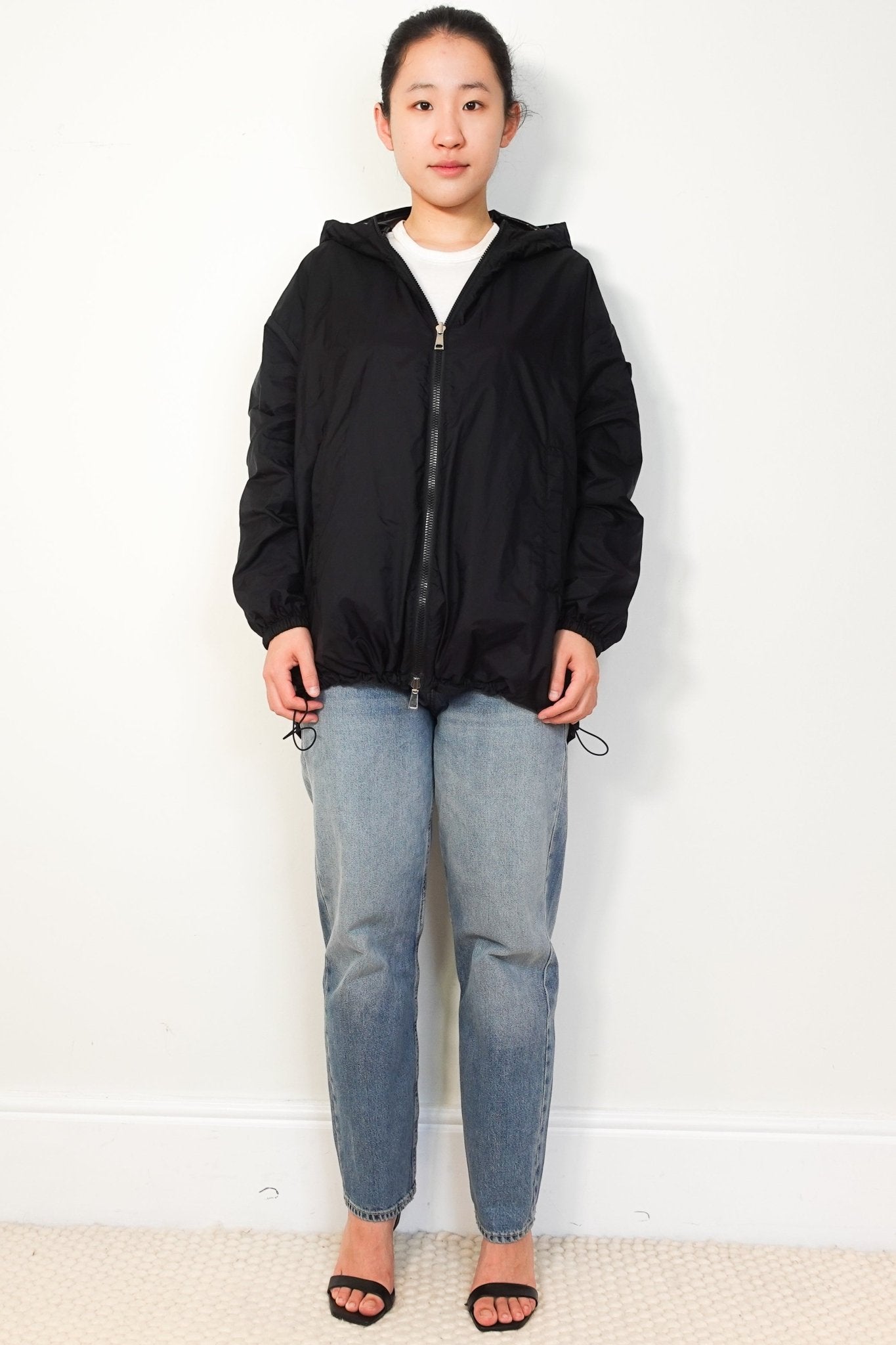NEW MONCLER Black hooded Raincoat RRP £970 | Authentic Preloved - Reloved Again