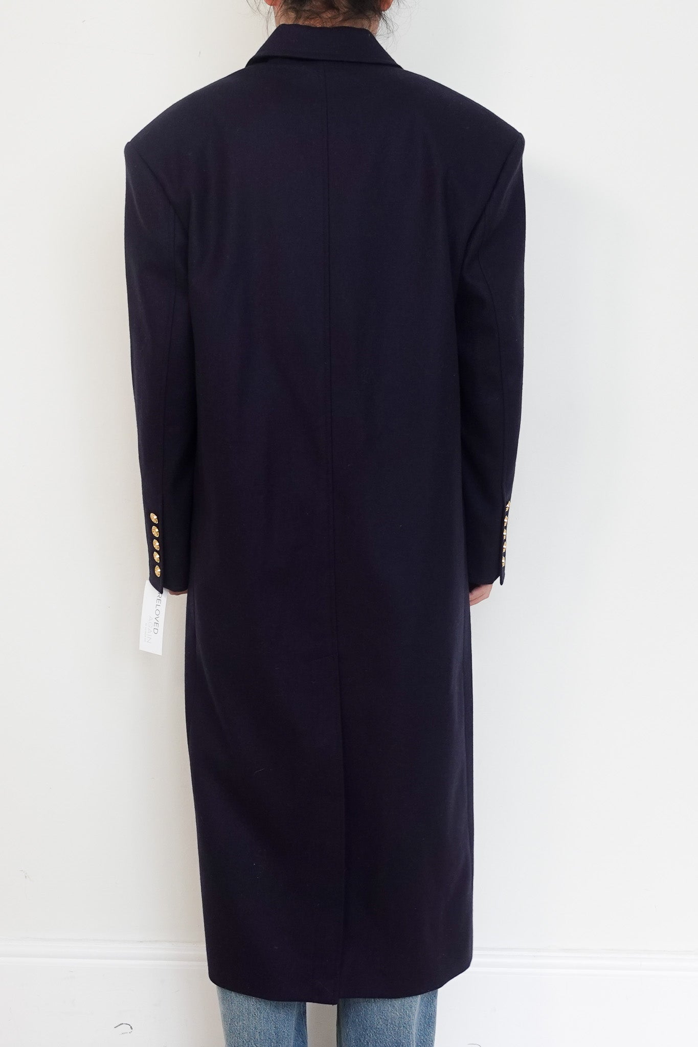 NEW Balmain Navy Wool Coat RRP £2300 | Authentic Preloved - Reloved Again