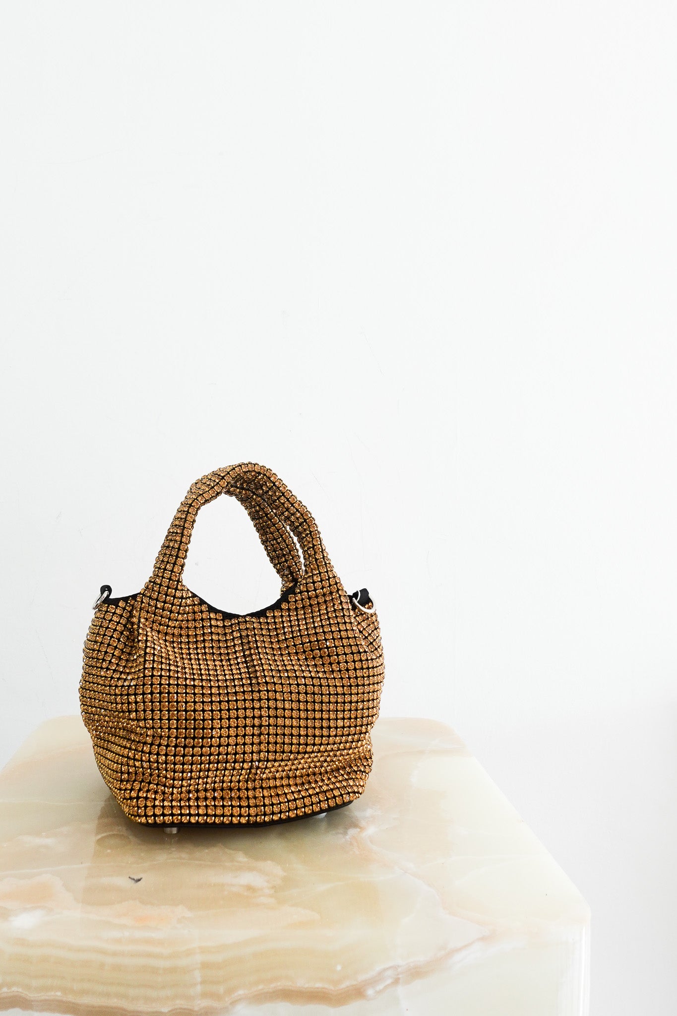 NEW Giarite Gold Rhinestone Bag RRP £195 | Authentic Preloved - Reloved Again