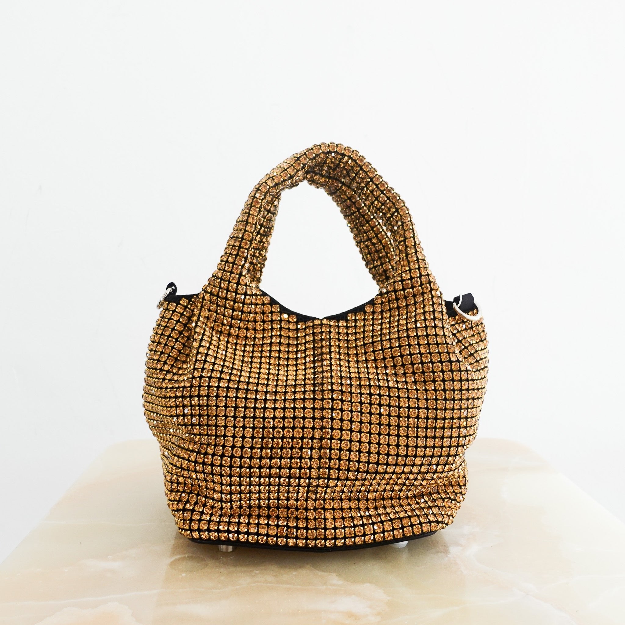 NEW Giarite Gold Rhinestone Bag RRP £195 | Authentic Preloved - Reloved Again