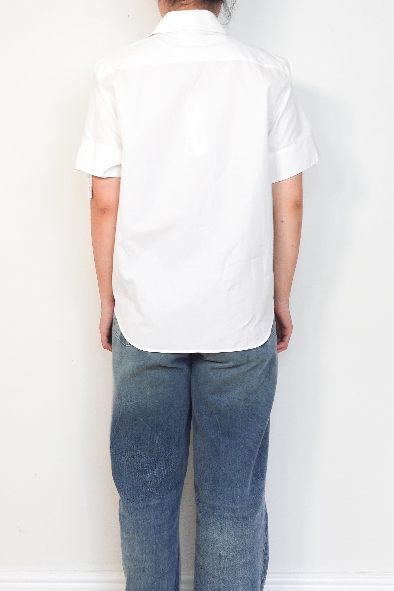 NEW Jil Sander White Cotton Blouse RRP £700 | Authentic Preloved - Reloved Again