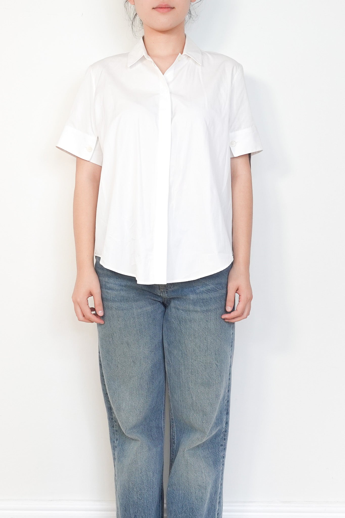 NEW Jil Sander White Cotton Blouse RRP £700 | Authentic Preloved - Reloved Again