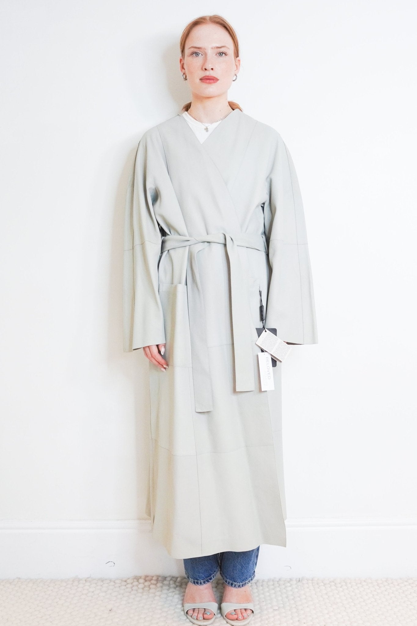 NEW Marina Rinaldi Leather Trench Coat (RRP £1510) | Authentic Preloved - Reloved Again