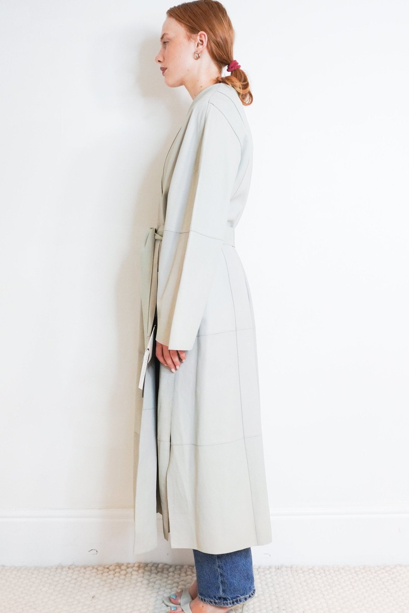 NEW Marina Rinaldi Leather Trench Coat (RRP £1510) | Authentic Preloved - Reloved Again