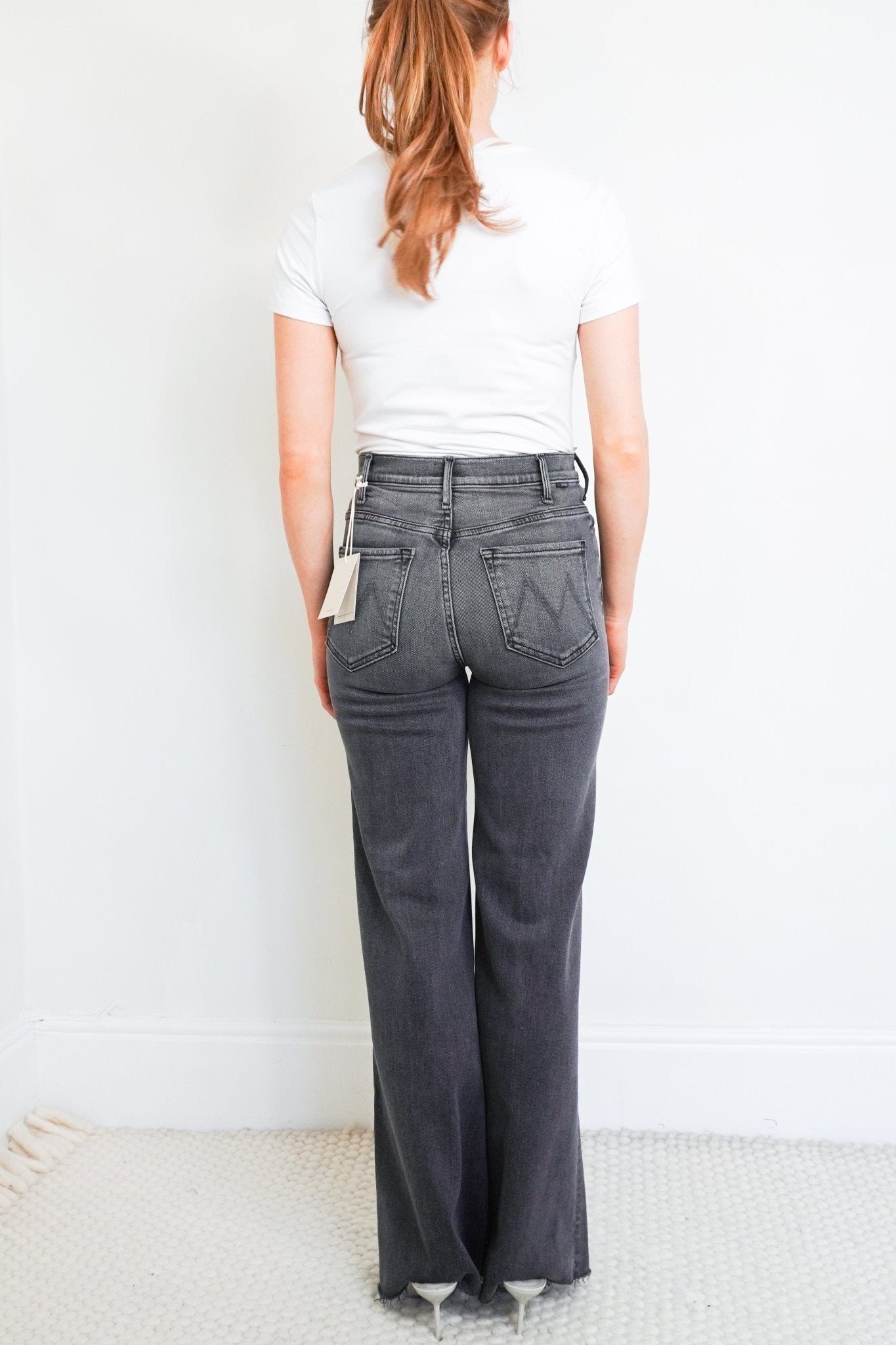 NEW Mother Grey The Hustler Roller Jeans RRP £300 | Authentic Preloved - Reloved Again